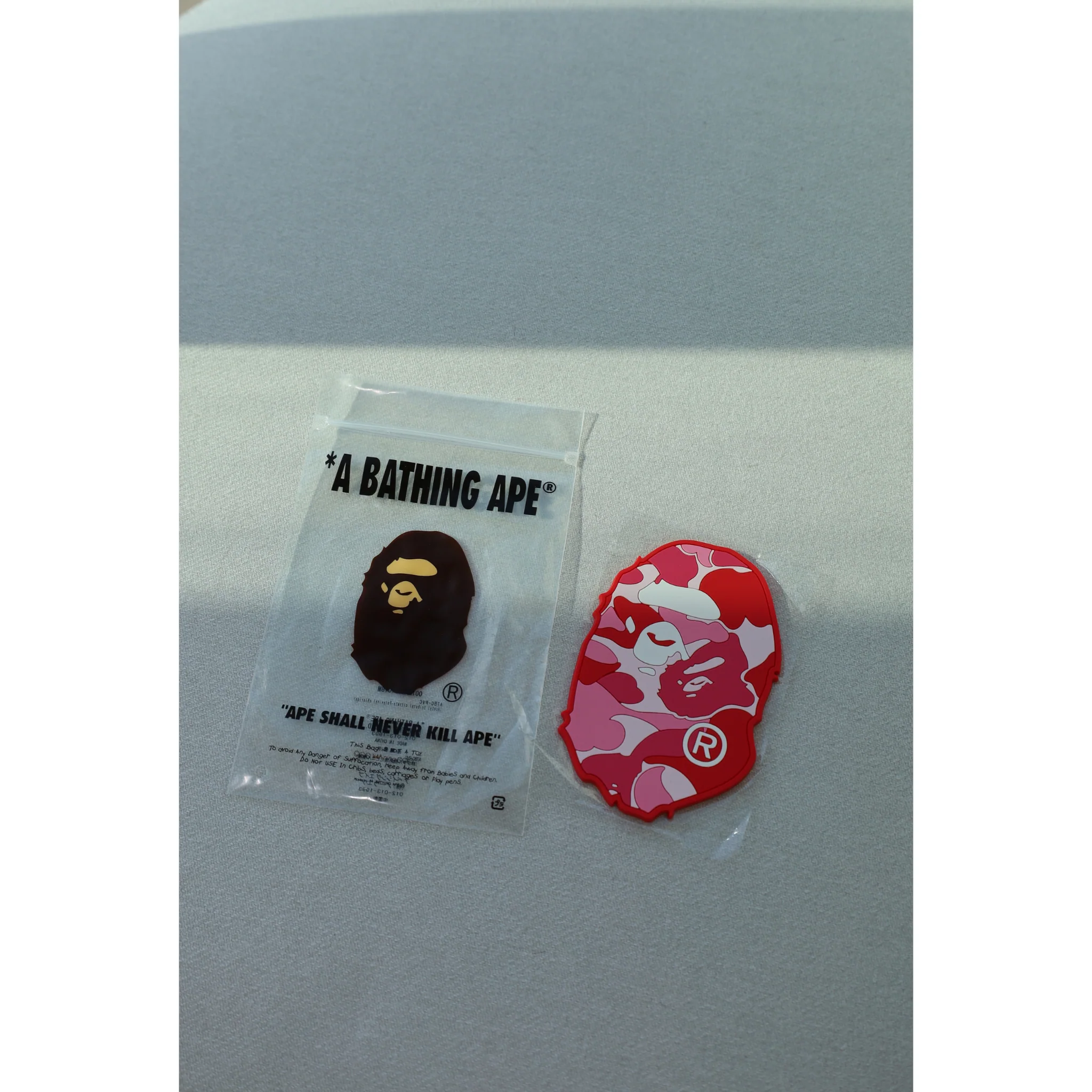 ABC CAMO APE HEAD RUBBER COASTER PINK