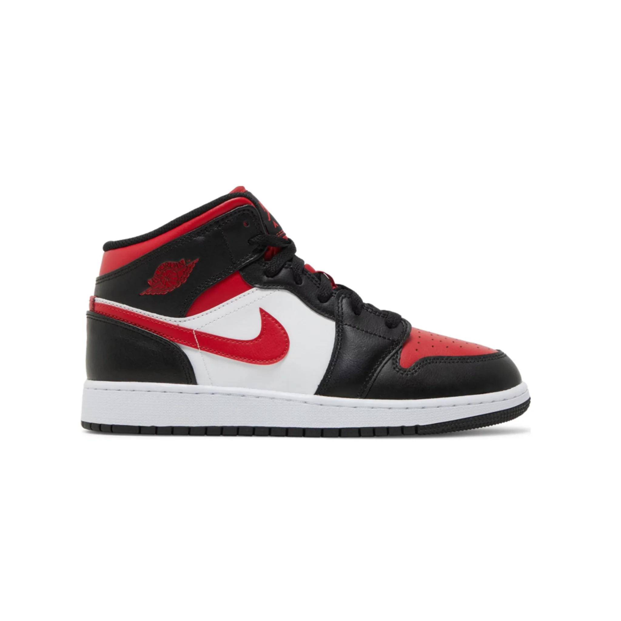 Air Jordan 1 Mid Black Fire Red (GS)