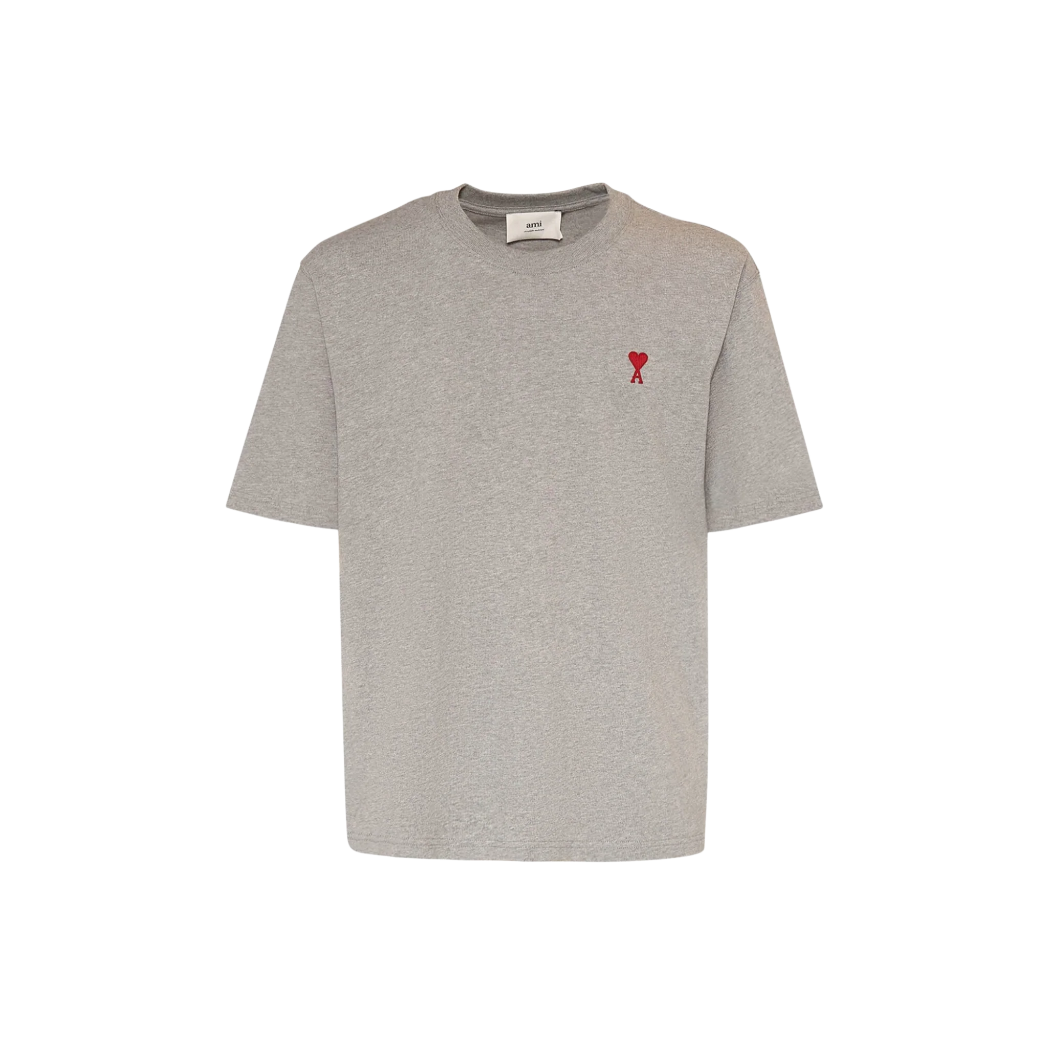 AMI Paris Logo Heavy Cotton T-shirt Grey