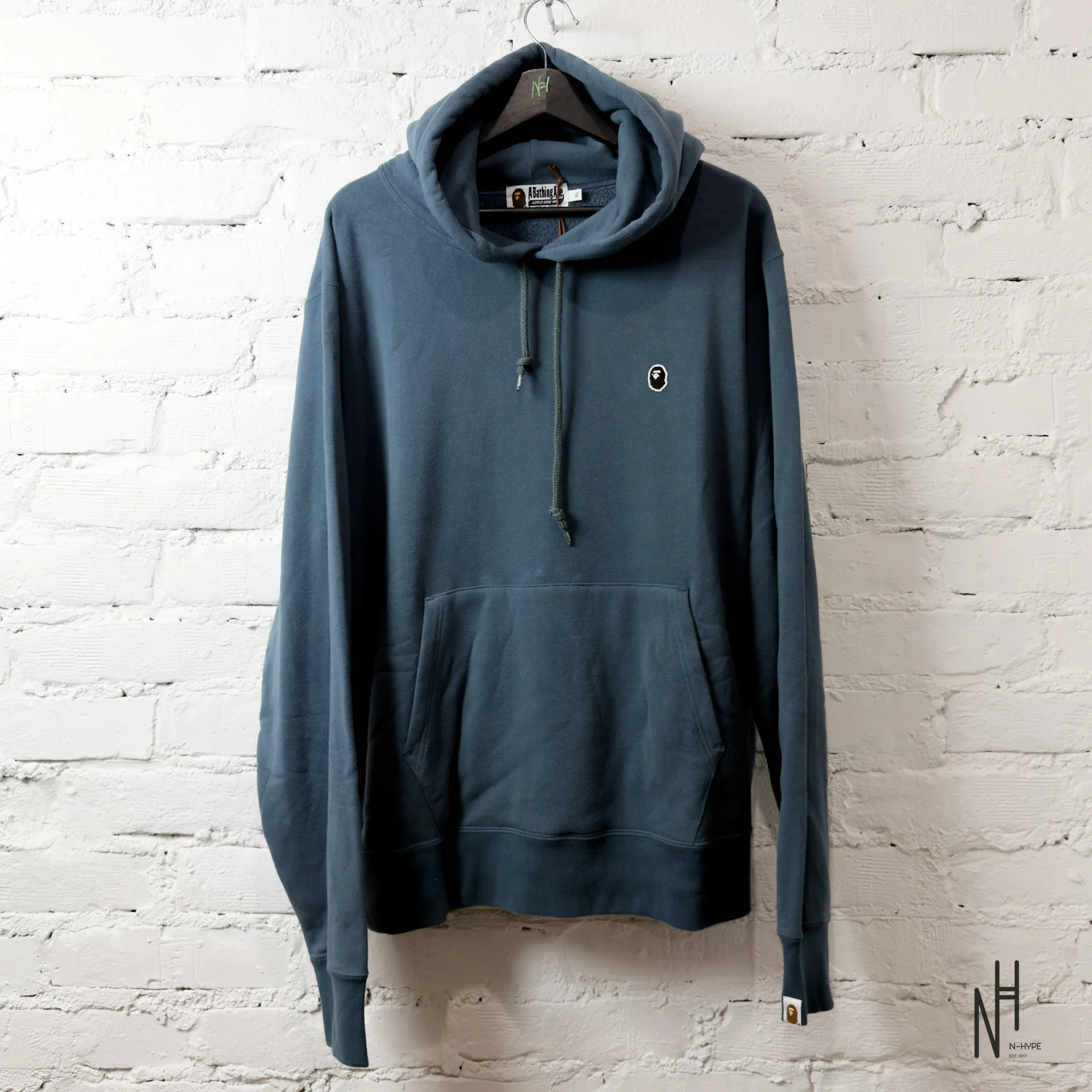 BAPE Ape Head One Point Pullover Hoodie Navy