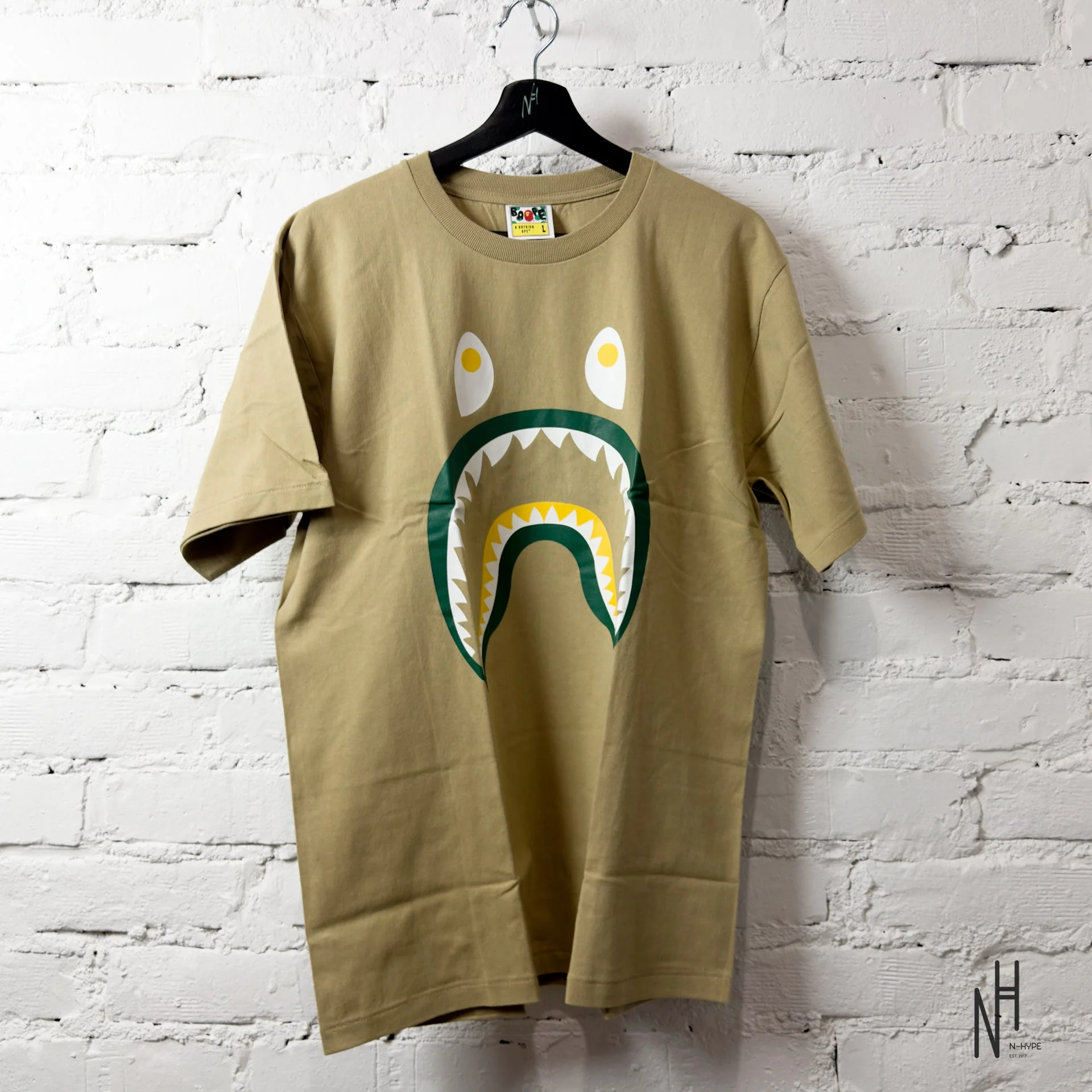 BAPE Colors Shark PONR Tee Beige