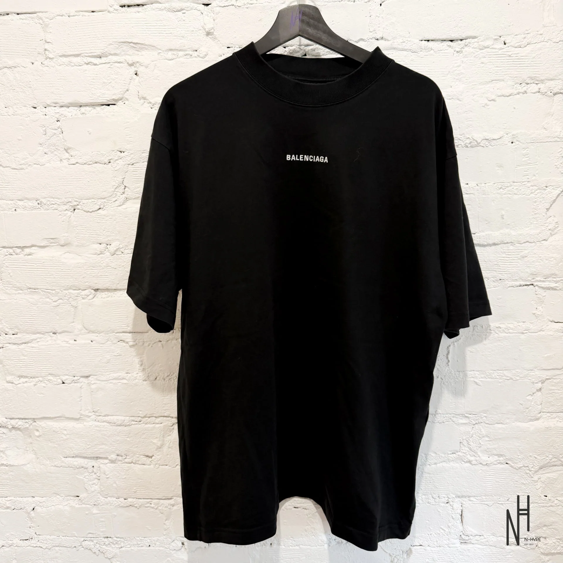 Balenciaga T-shirt Black White Logo