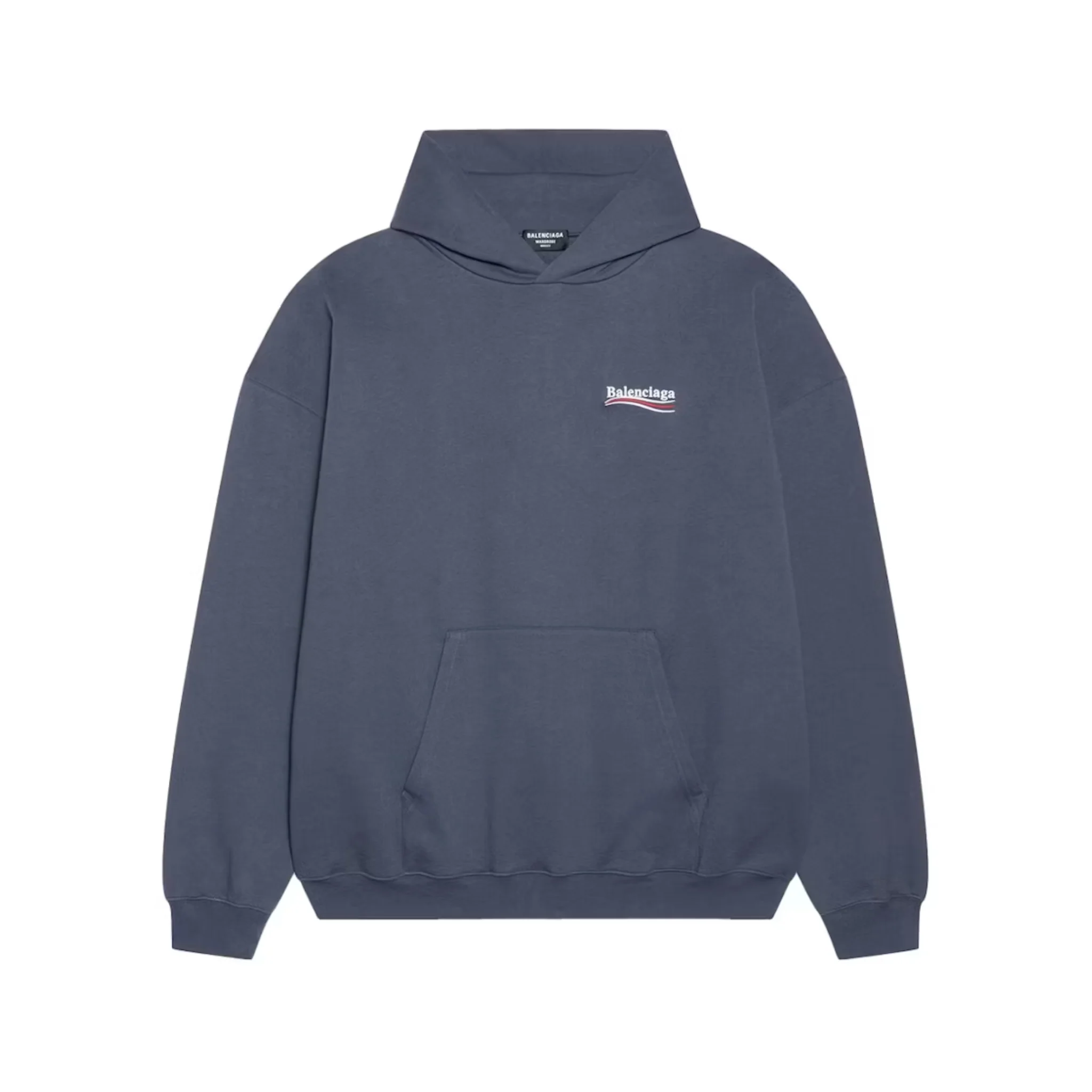 Balenciaga Political Campaign Large Fit Hoodie Dark Grey