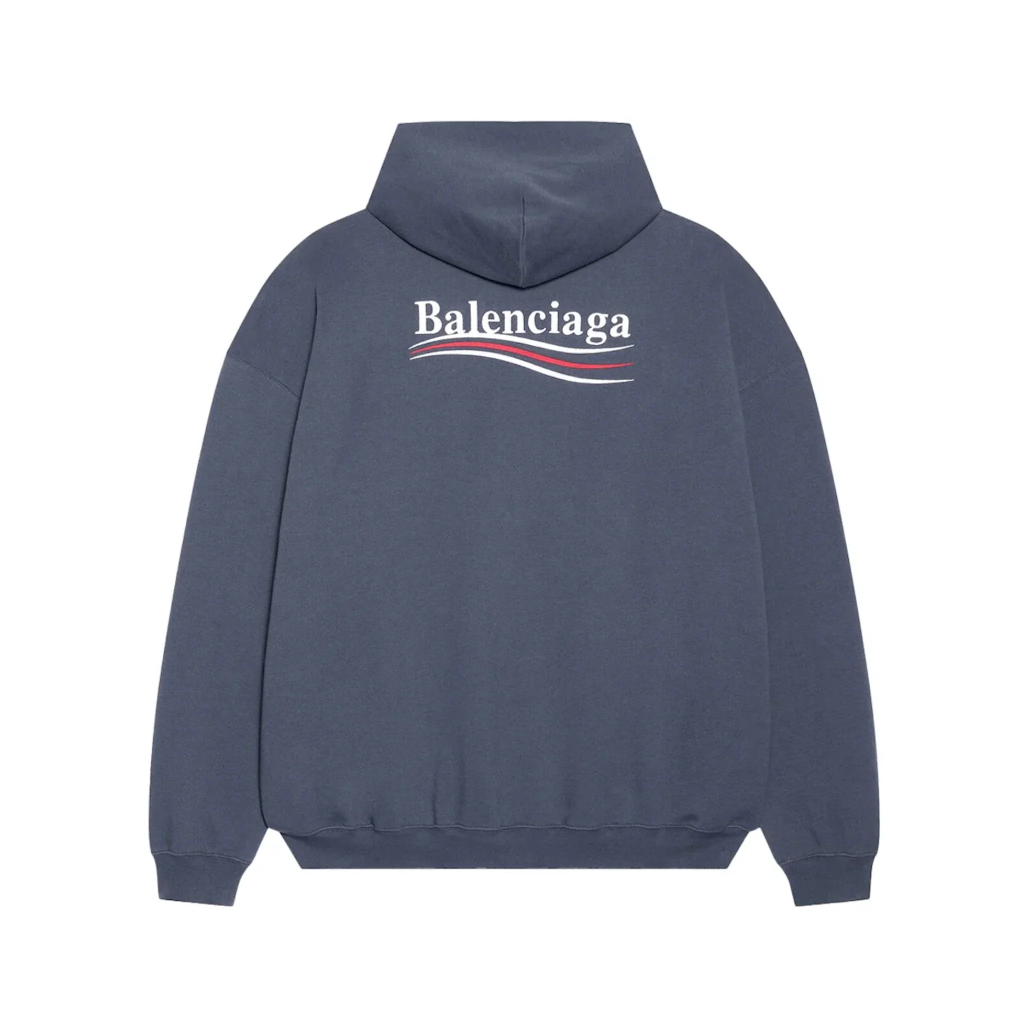 Balenciaga Political Campaign Large Fit Hoodie Dark Grey - Image 2