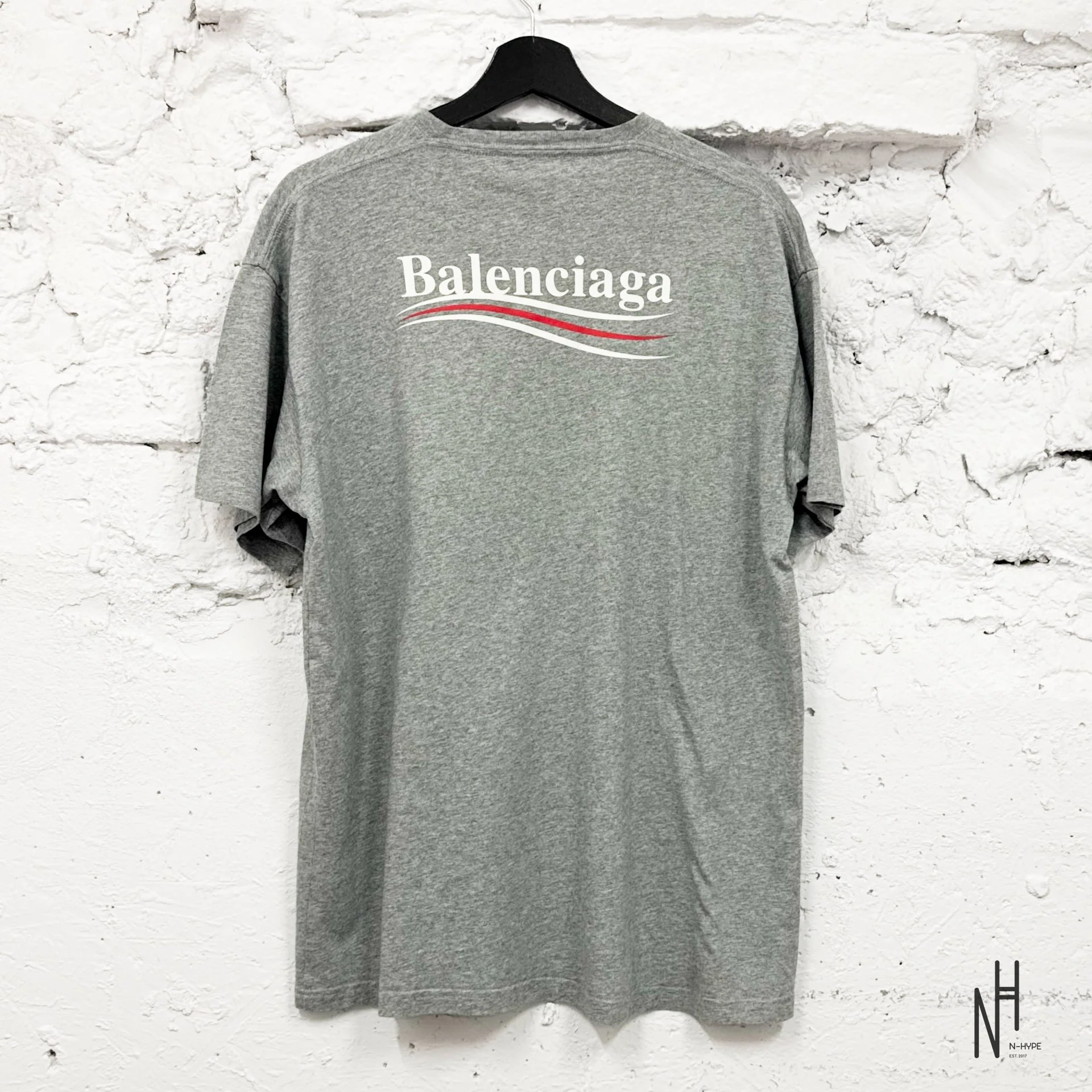 Balenciaga Political T-shirt Grey - Image 2