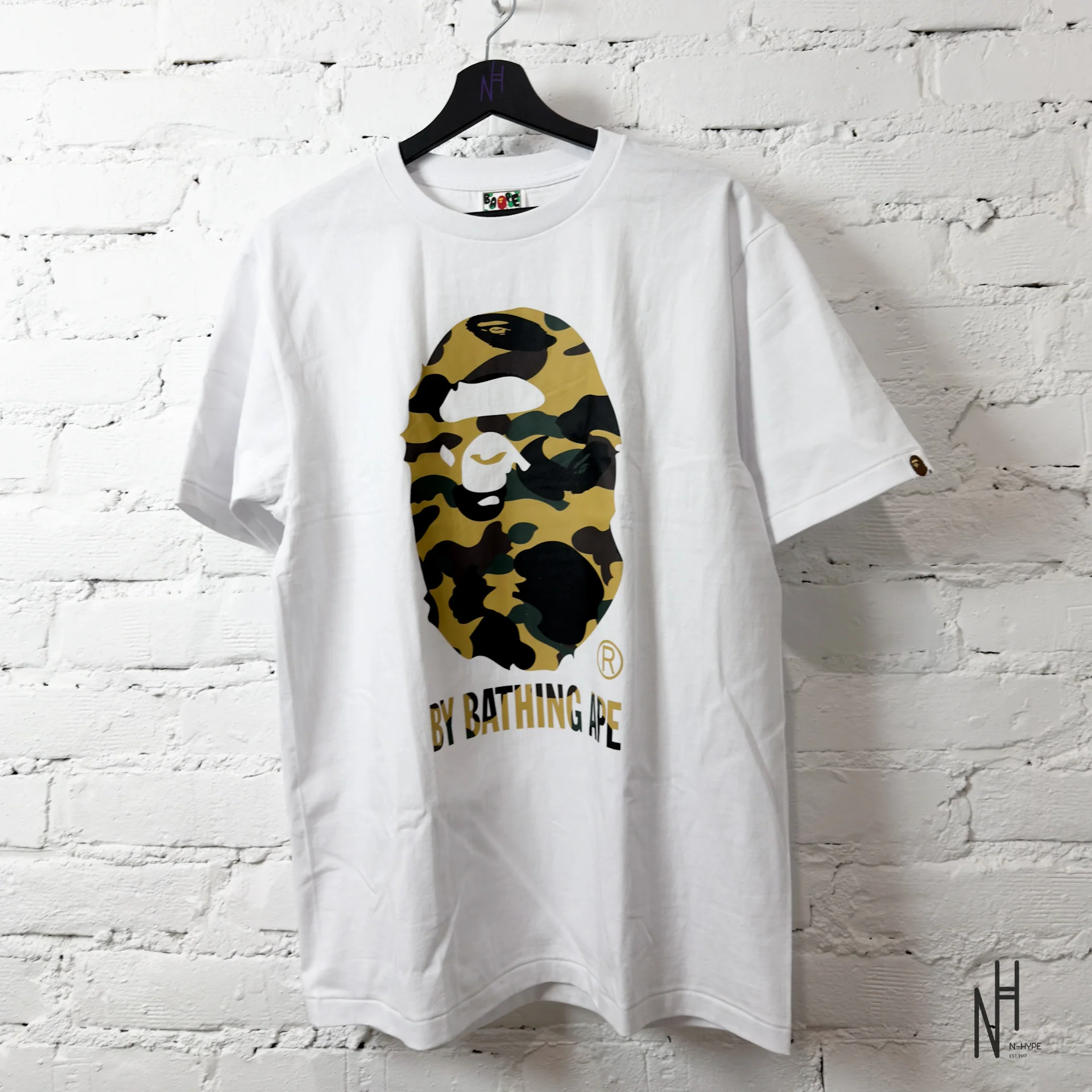 BAPE 1st Camo By Bathing Ape Tee White Yellow