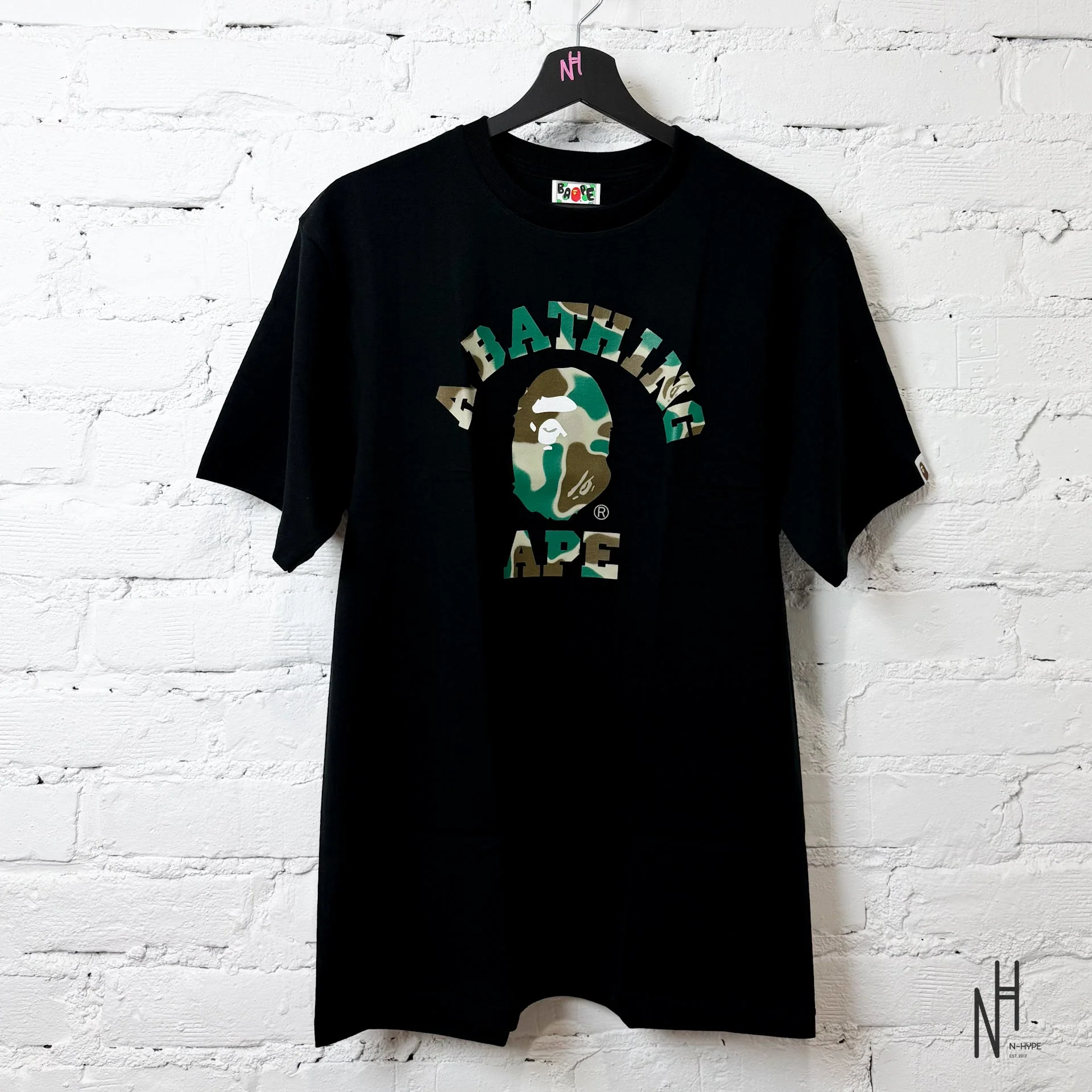 BAPE 1st Camo College Tee Black Olive Drab