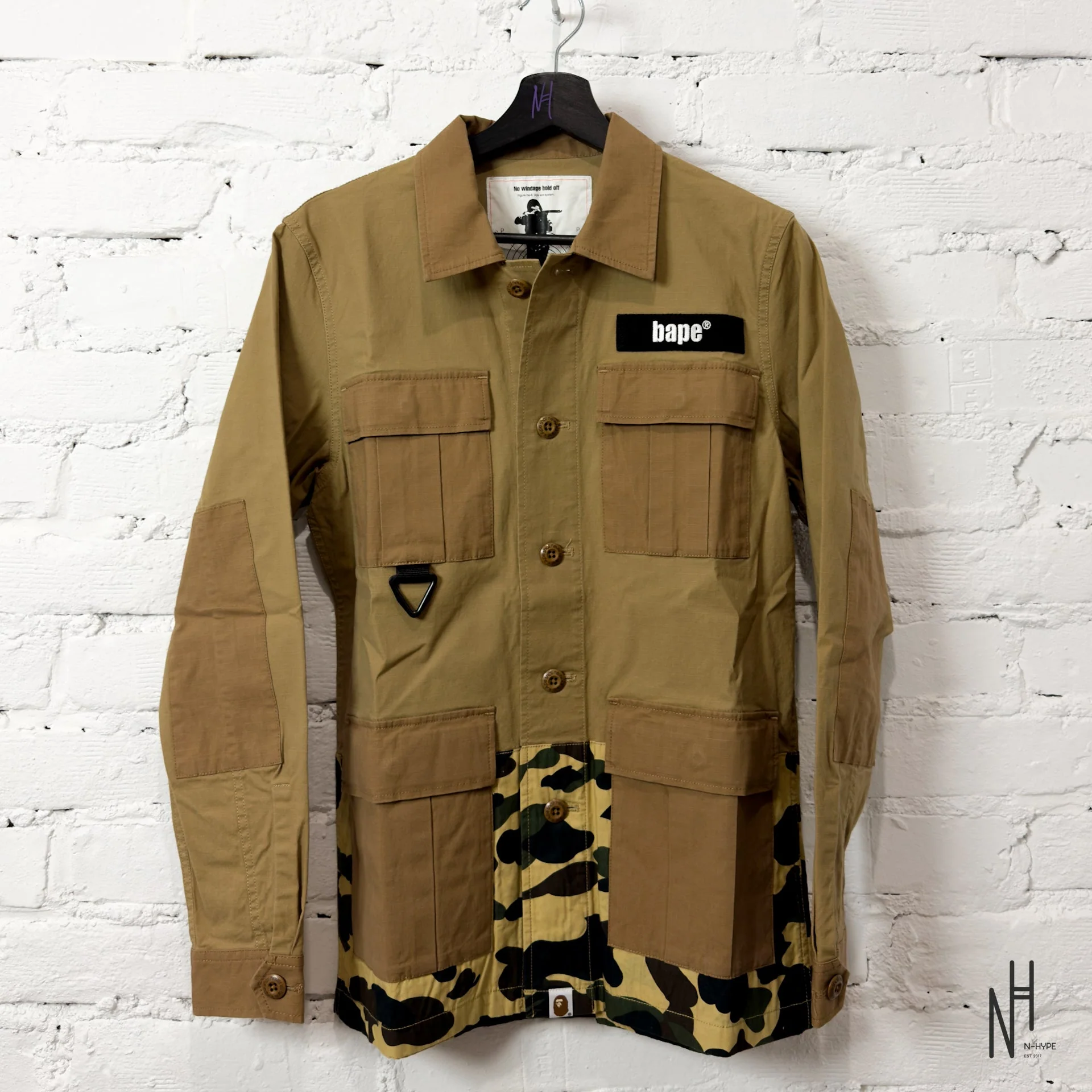 BAPE 1st Camo Military Shirt Brown