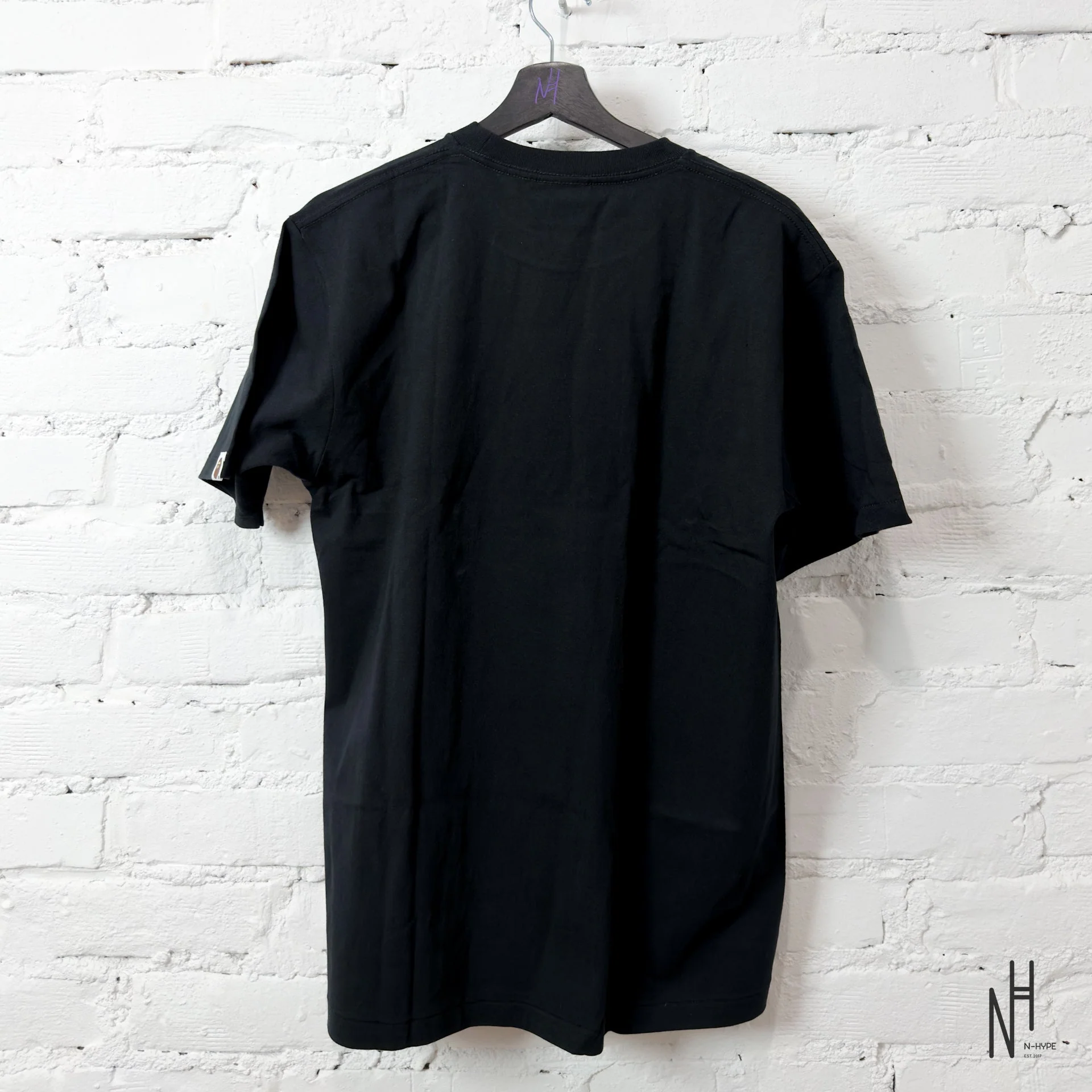 BAPE 1st Camo NYC Logo Tee Black Green - Image 4