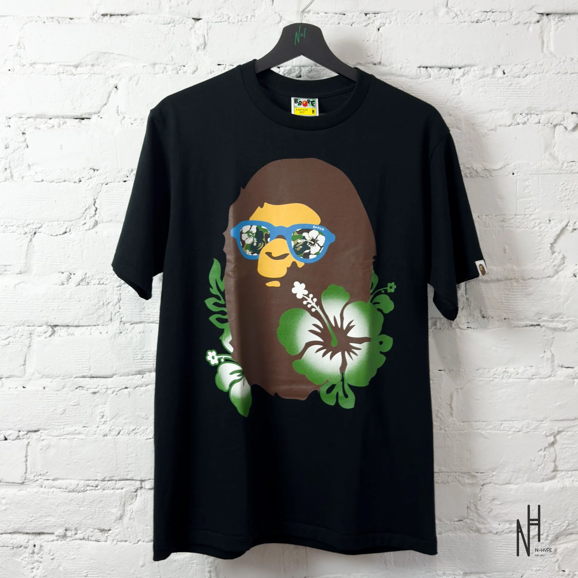 BAPE ABC Resort Camo Ape Head Tee Black