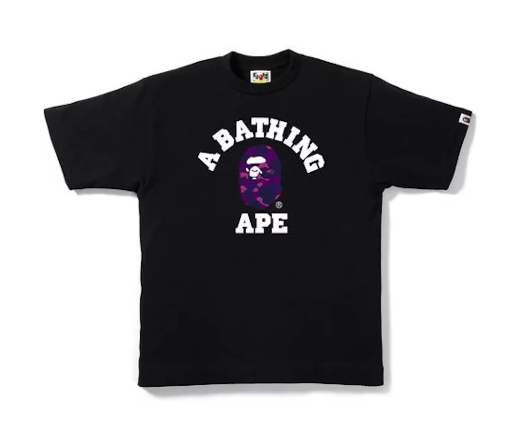 BAPE Color Camo College Tee Black/Purple