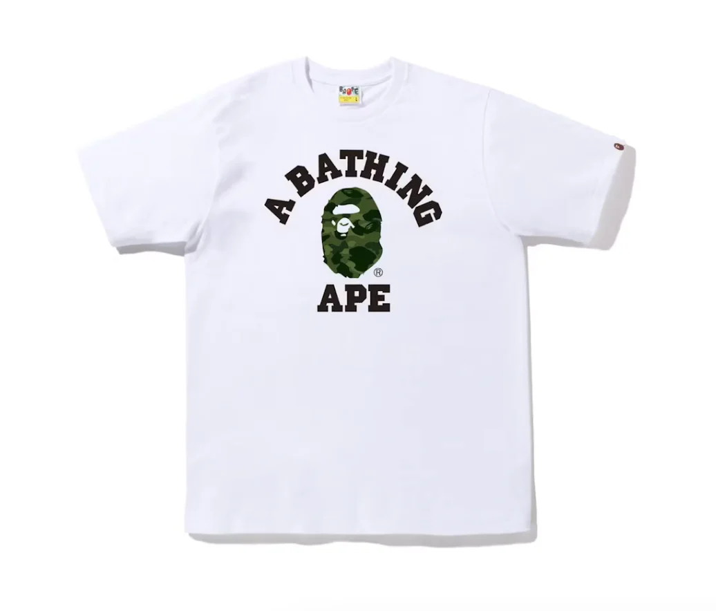 BAPE Color Camo College Tee White/Green
