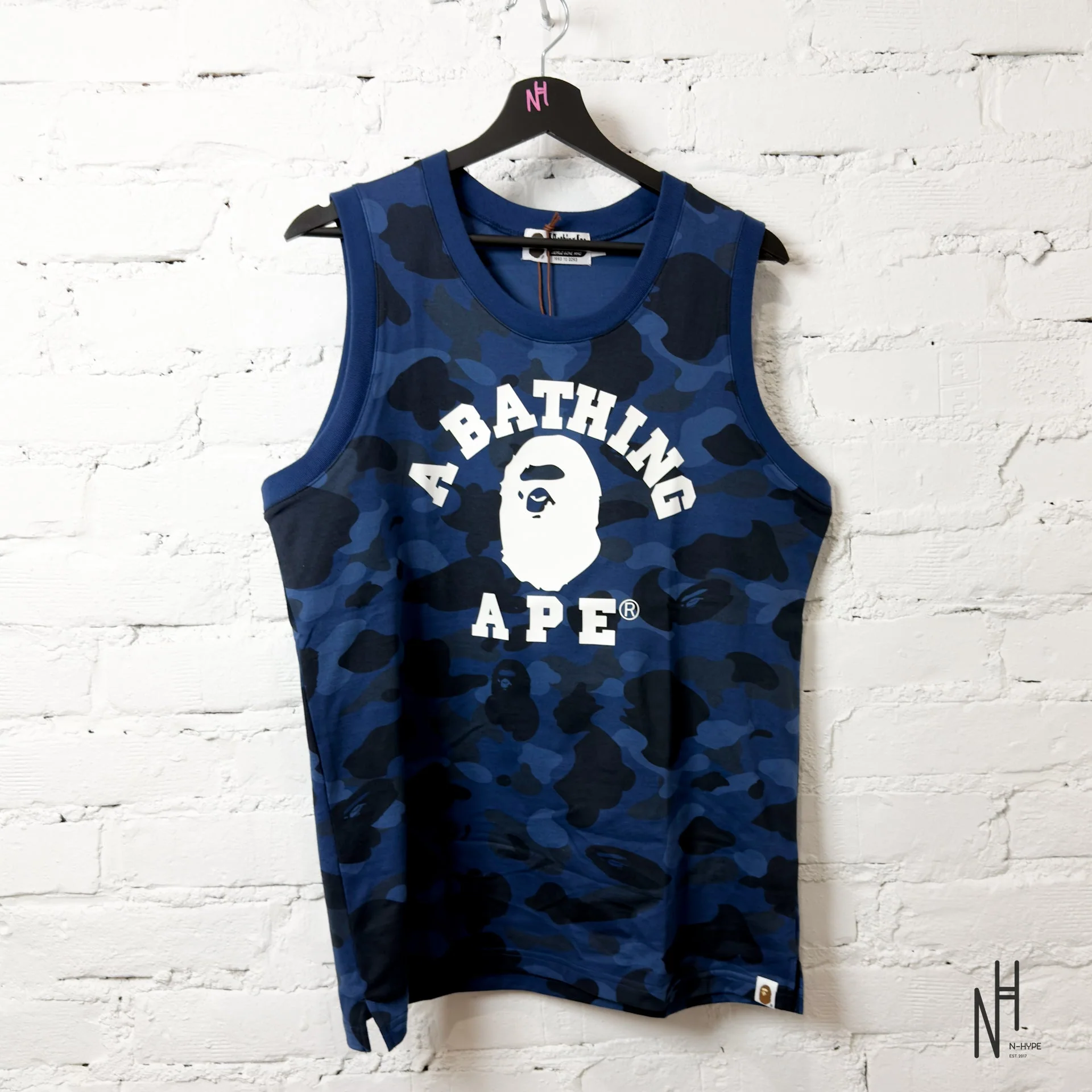 Bape Color Camo College Tank Top Navy