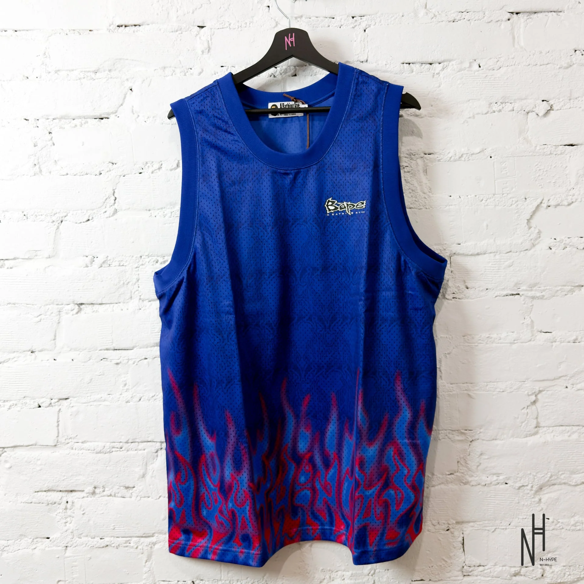 BAPE Flame Mesh Vest Blue