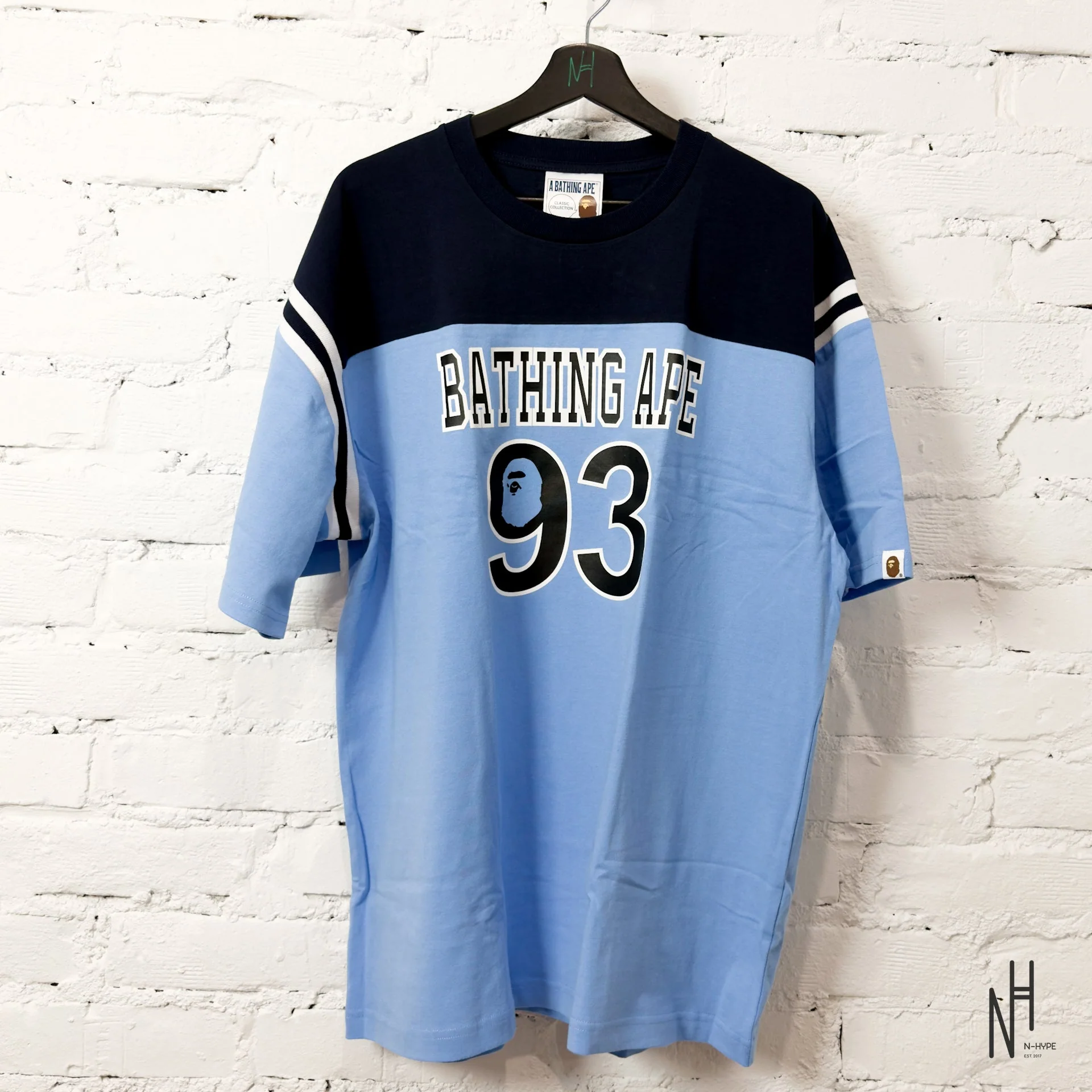 BAPE Football Relaxed Fit Tee Blue