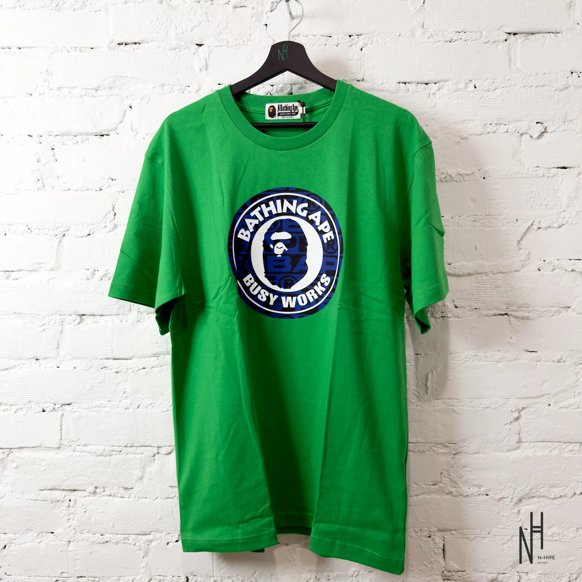 BAPE Luxsport Pattern Busy Works Tee Green