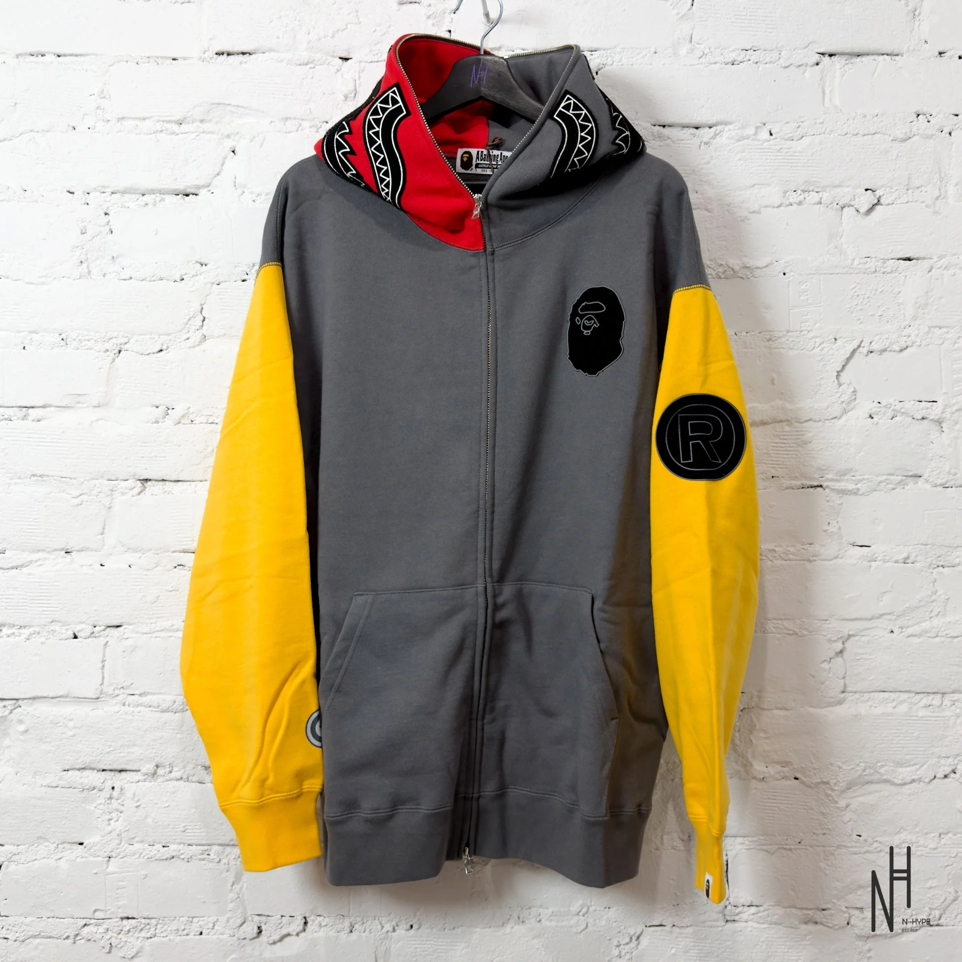 BAPE Shark Full Zip Malaysia Hoodie Gray