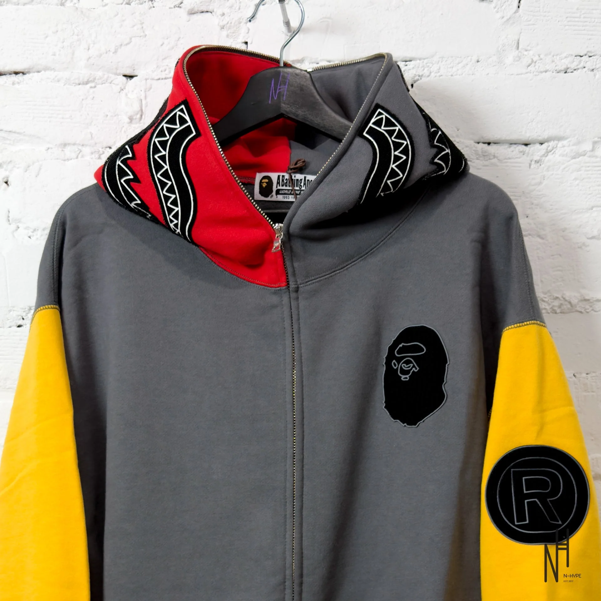 BAPE Shark Full Zip Malaysia Hoodie Gray - Image 2