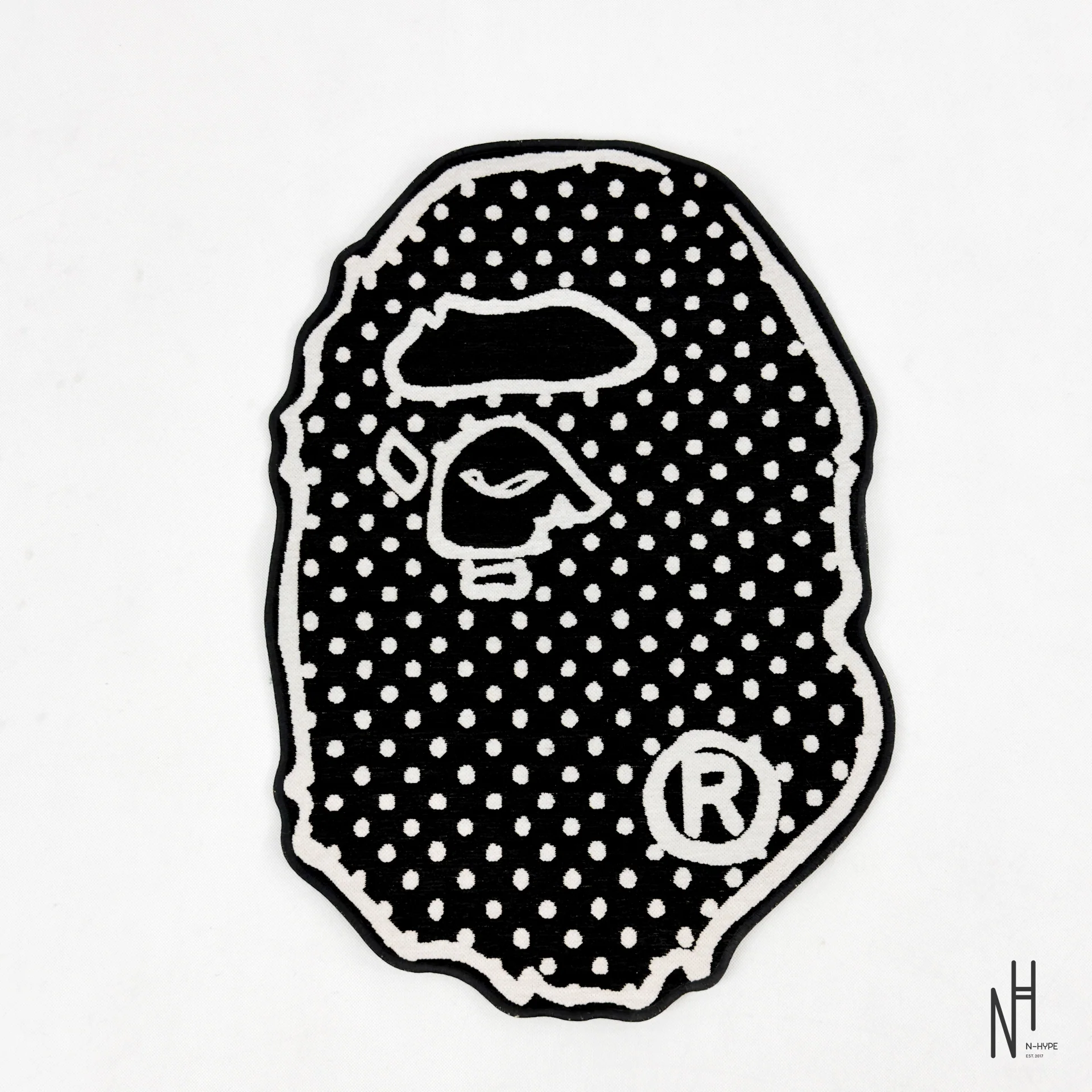 BAPE x Joshua Vides Ape Head Rug Black