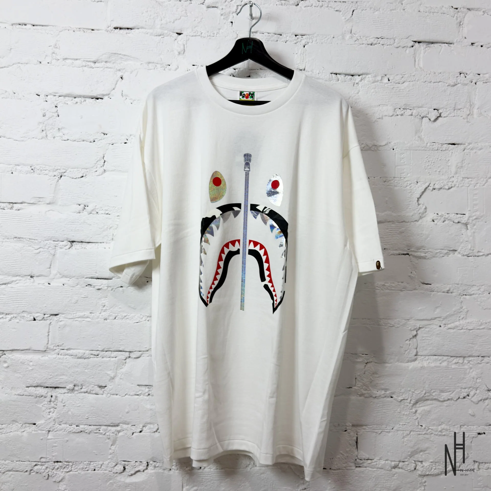 BAPE City Camo Shark Tee White Black