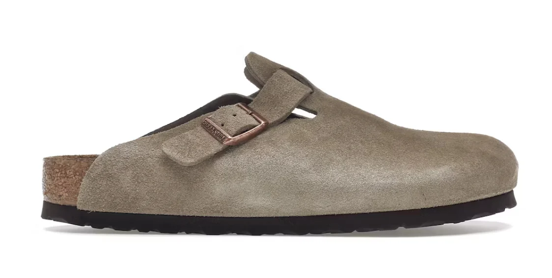 Birkenstock Boston Soft Footbed Suede Taupe
