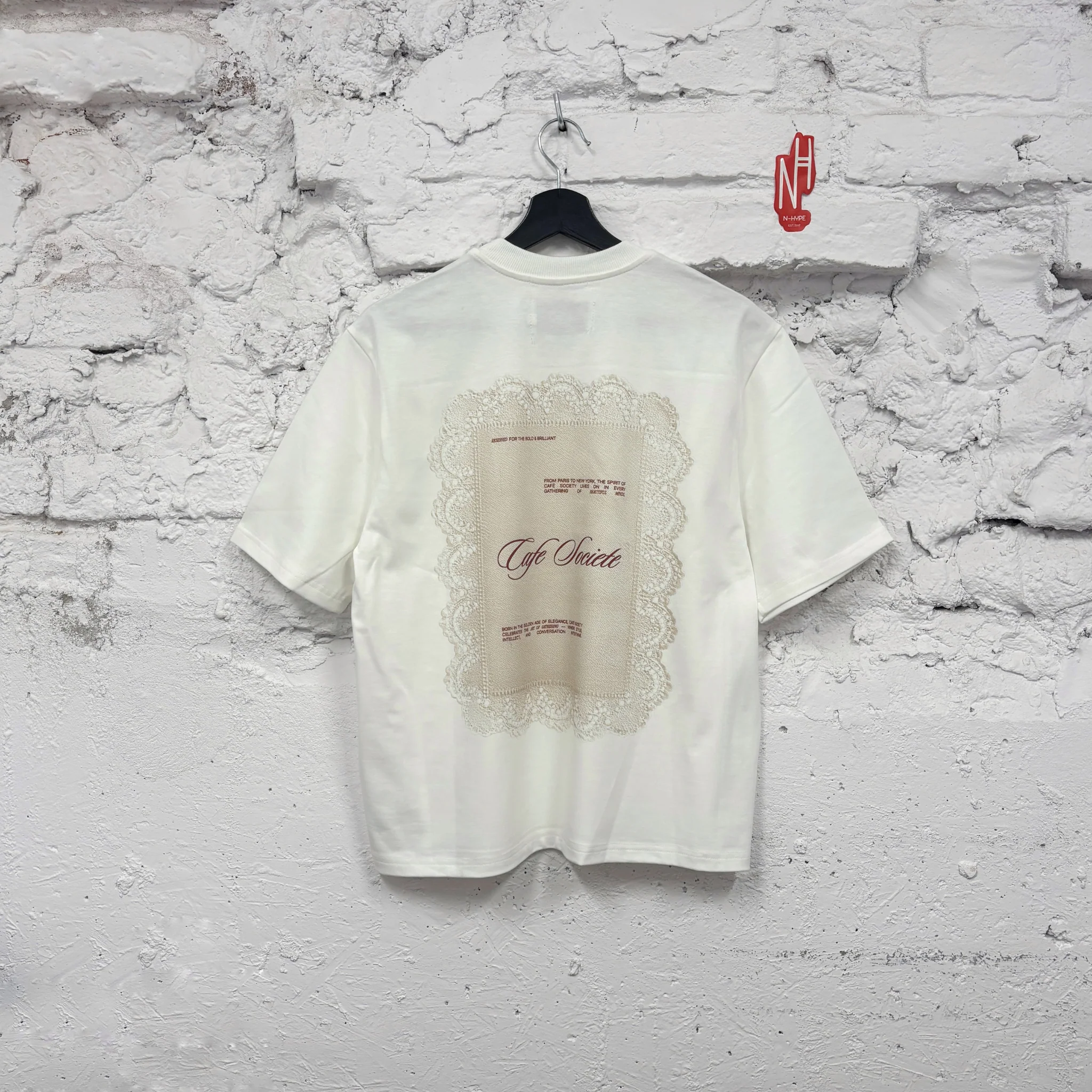 Cafe Societe Cropped T-shirt Reservation (White)