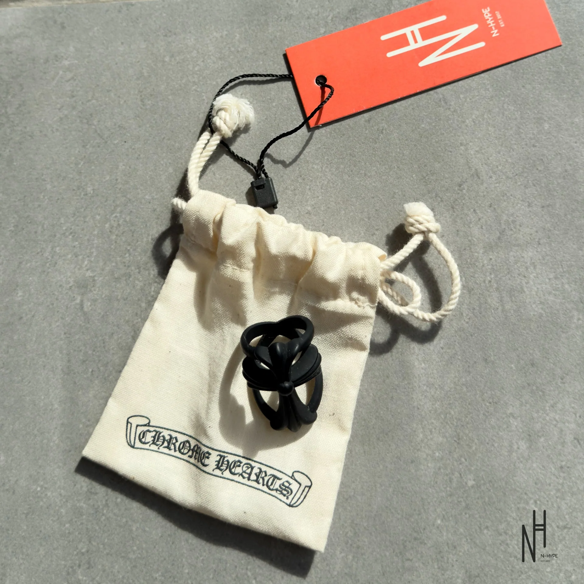 Chrome Hearts Black Silichrome Infinity Ring