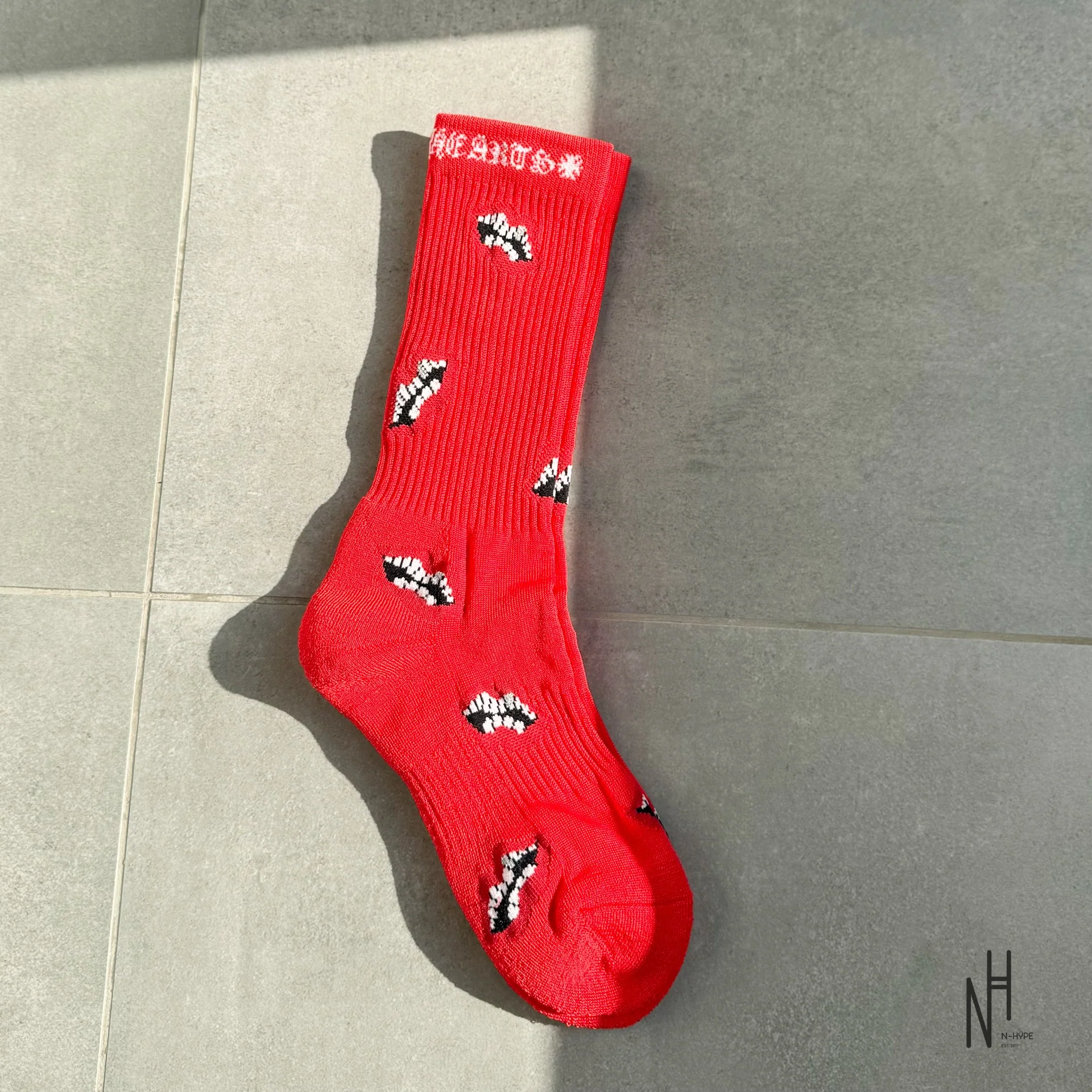 Chrome Hearts Chomper Socks / Red