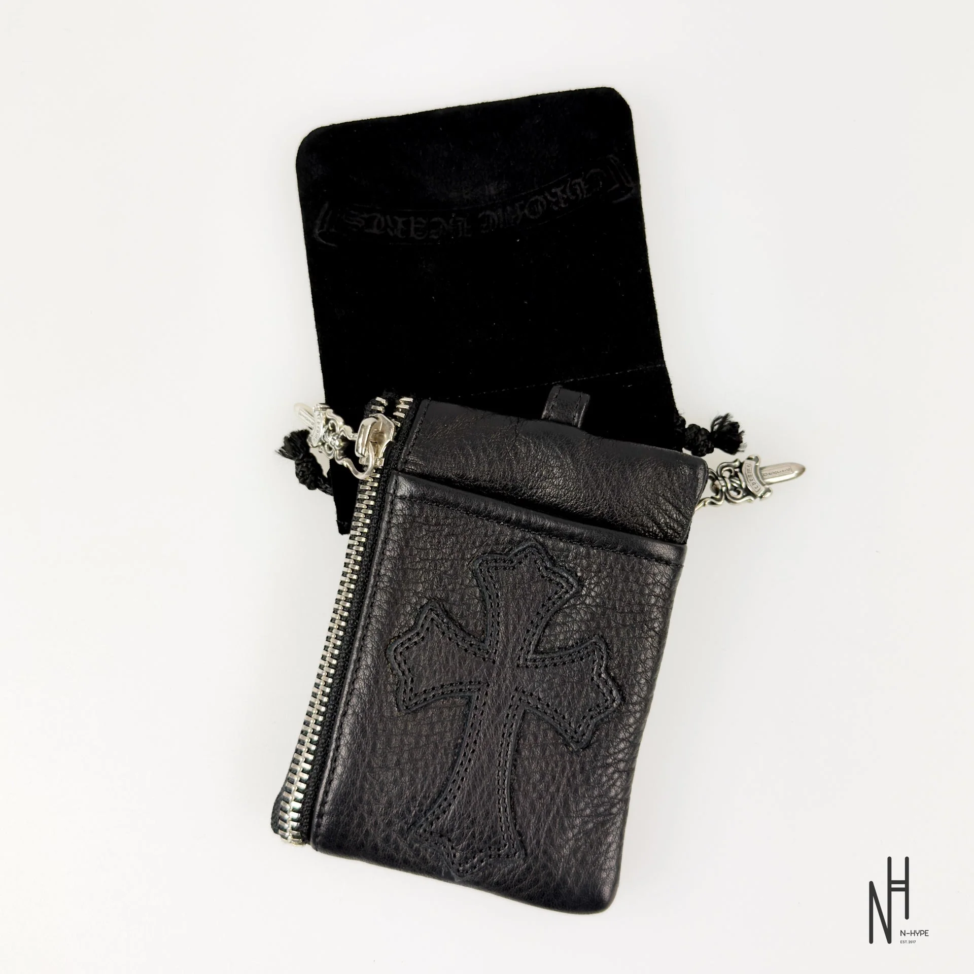 Chrome Hearts Double Zip Dagger Leather Wallet Black - Image 5
