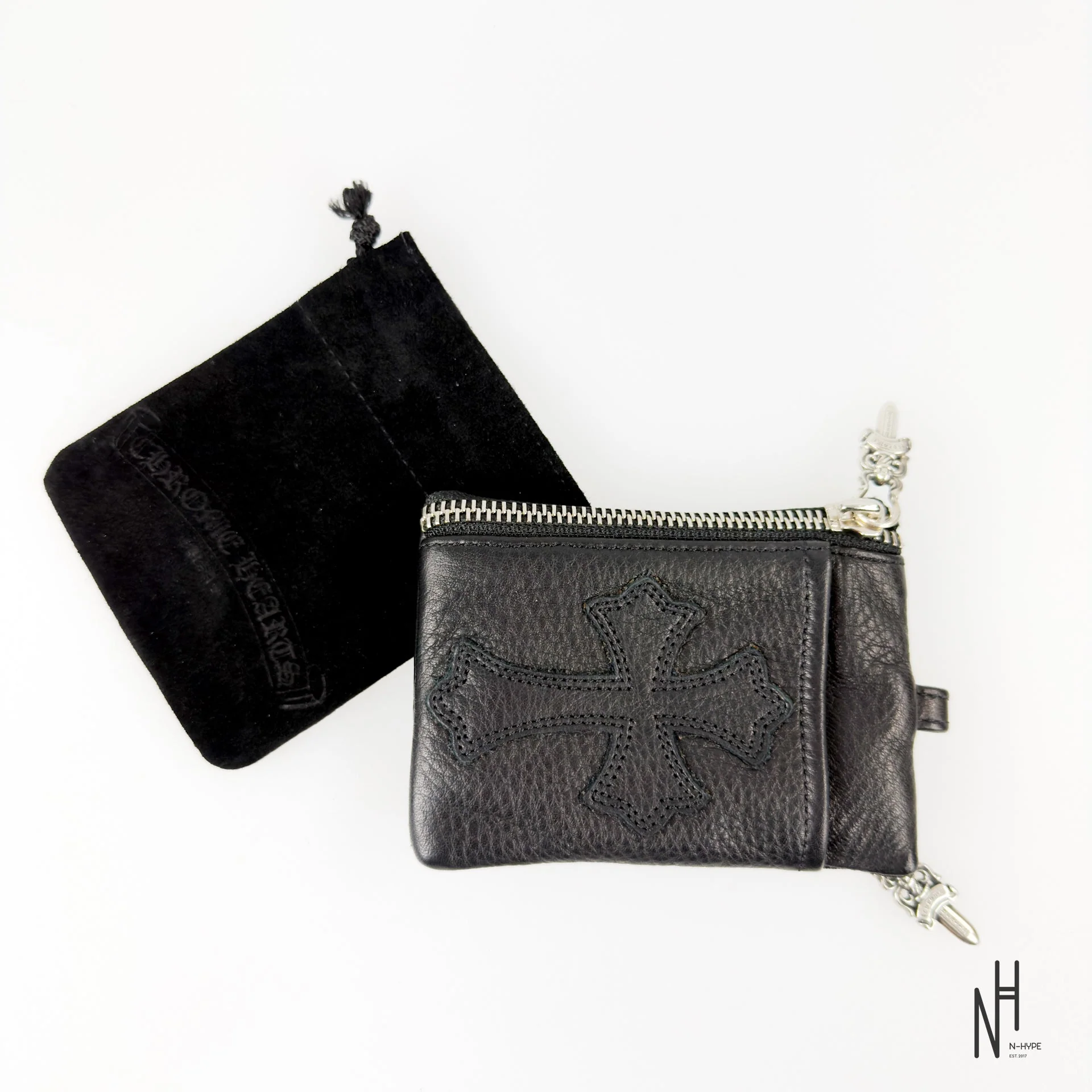 Chrome Hearts Double Zip Dagger Leather Wallet Black - Image 6