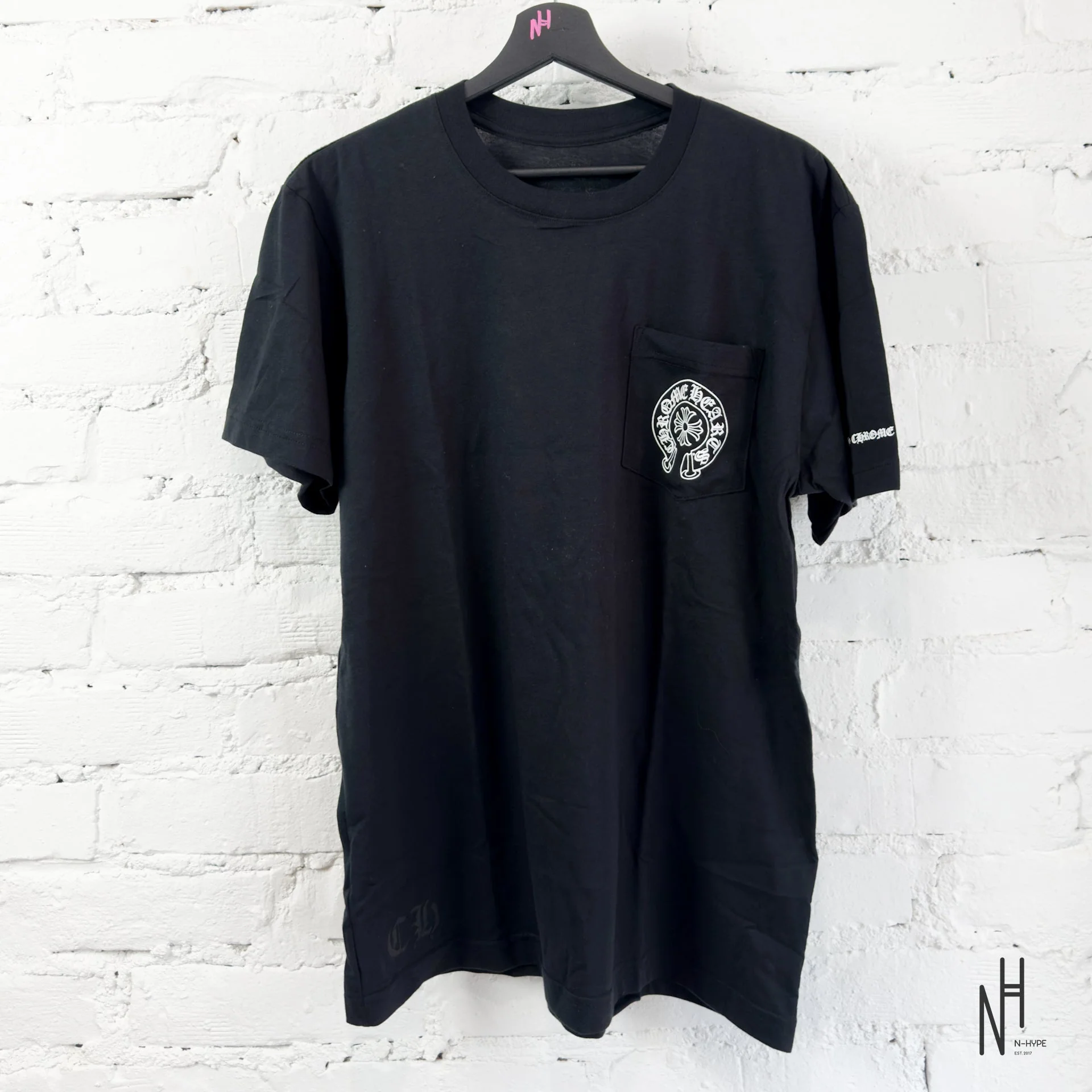 Chrome Hearts Horseshoe Black Pocket Tee