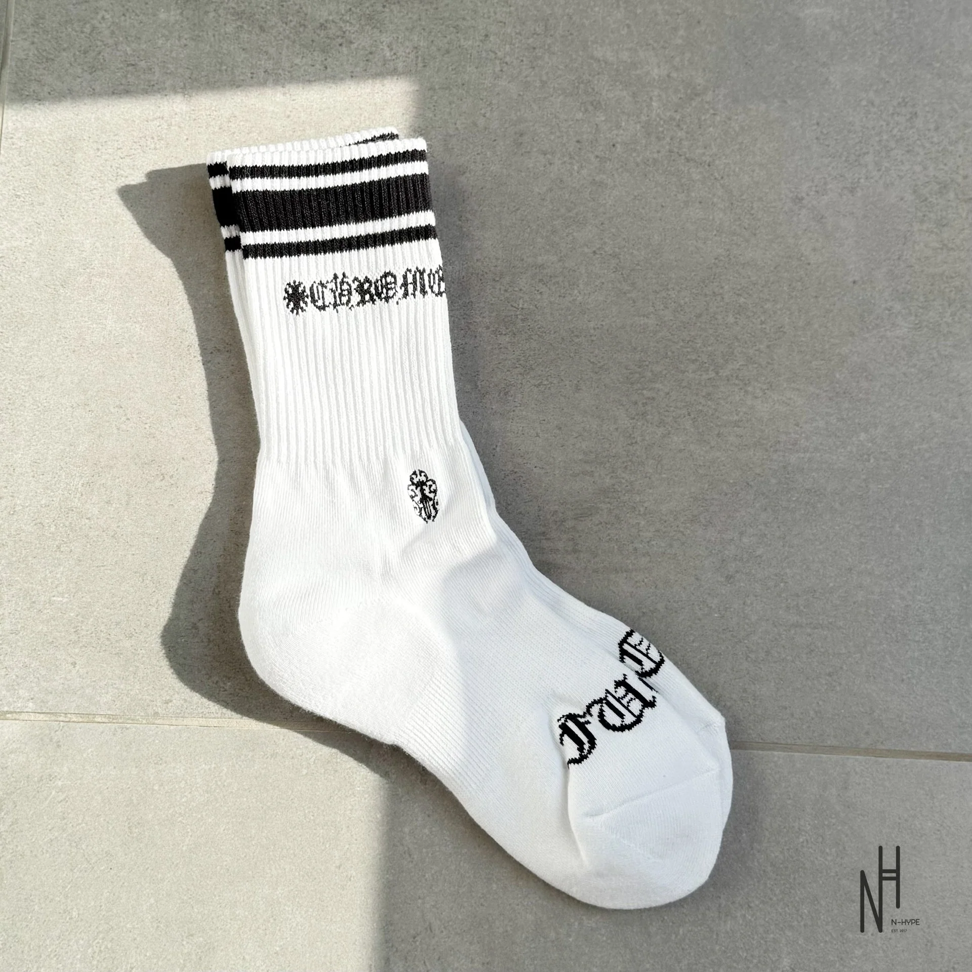 Chrome Hearts Miami Socks / White/Black