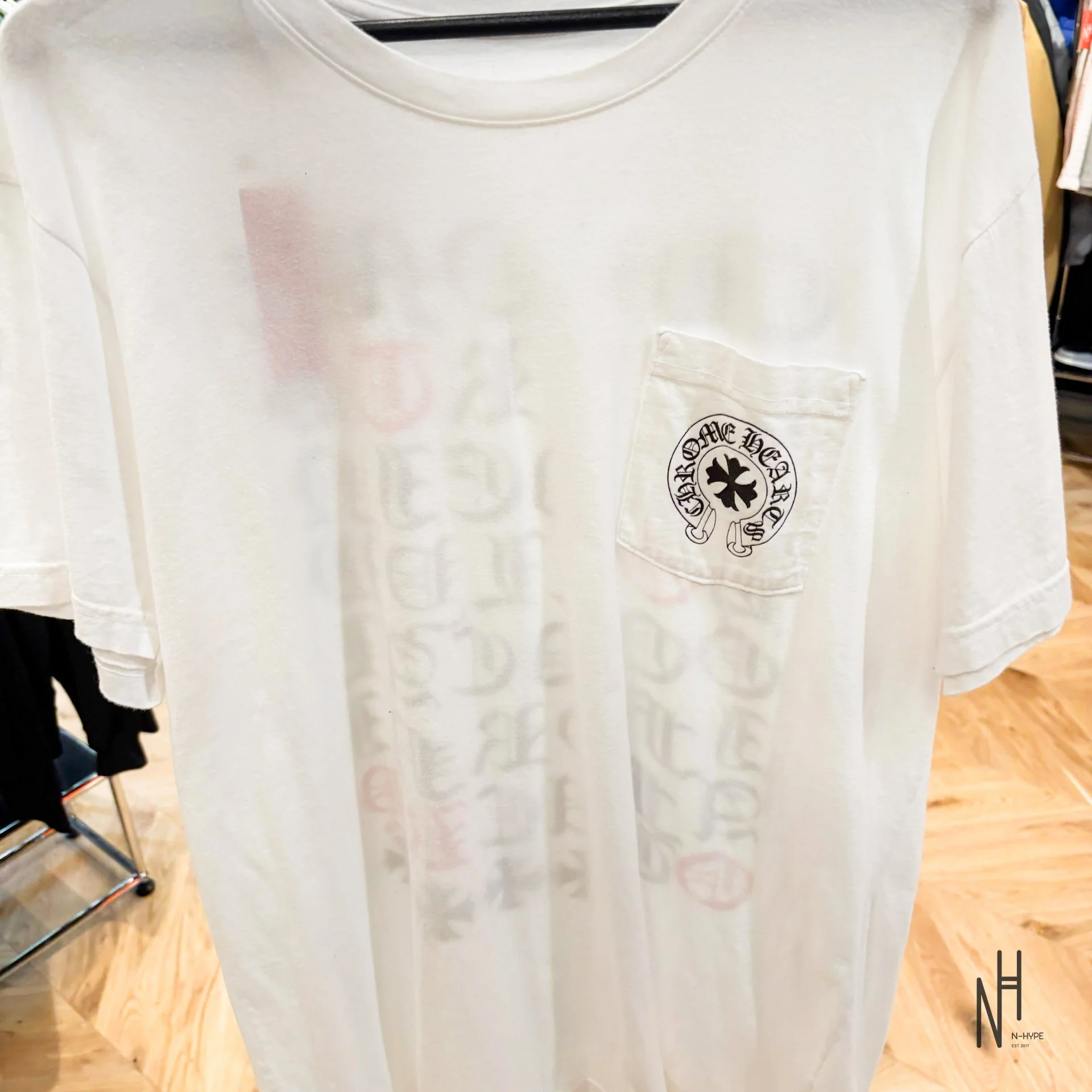 Chrome Hearts Tokyo Exclusive Eye Chart Pocket Tee – White