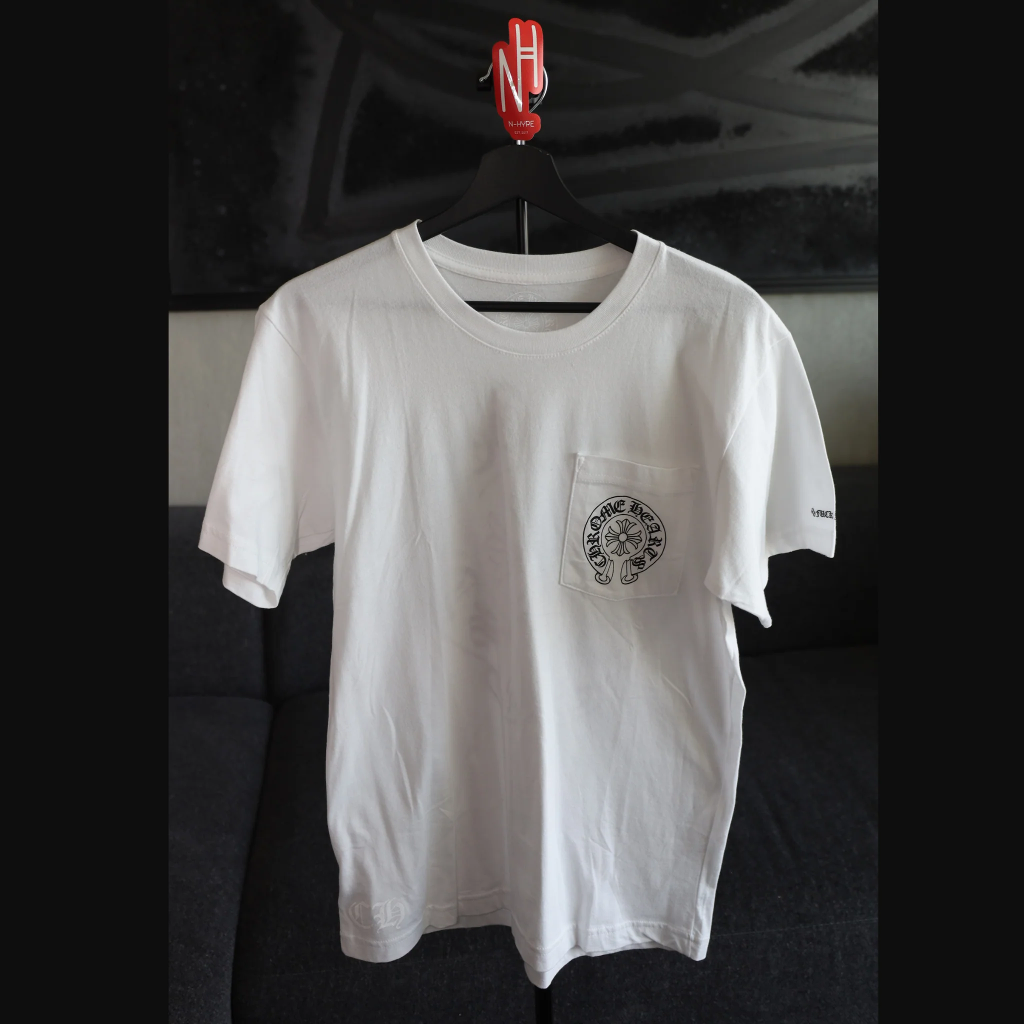 Chrome Hearts White Cross Logo Pocket Tee
