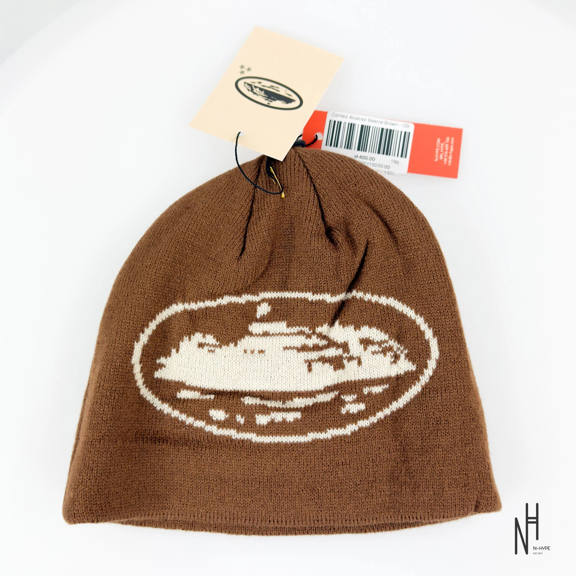 Corteiz Alcatraz Beanie Brown