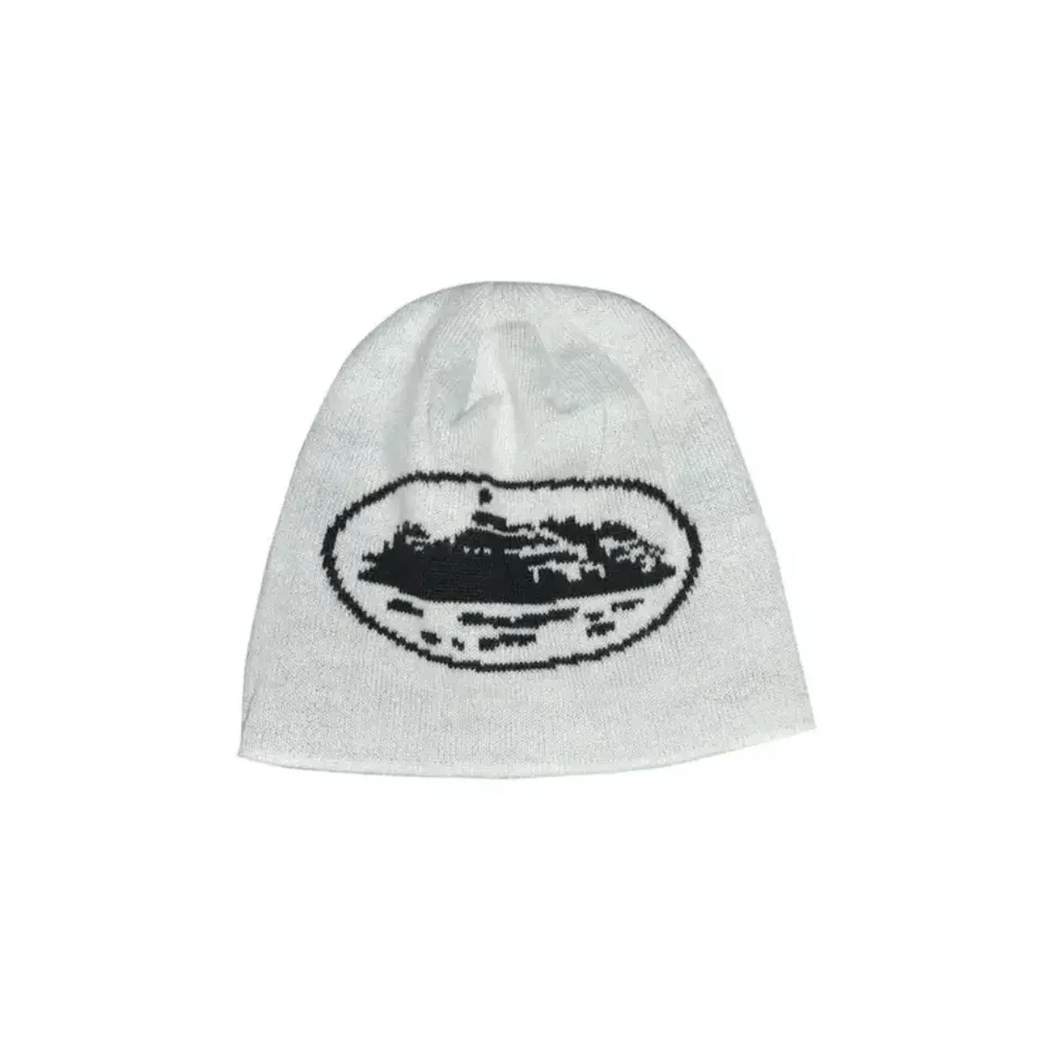 Corteiz Alcatraz Beanie White