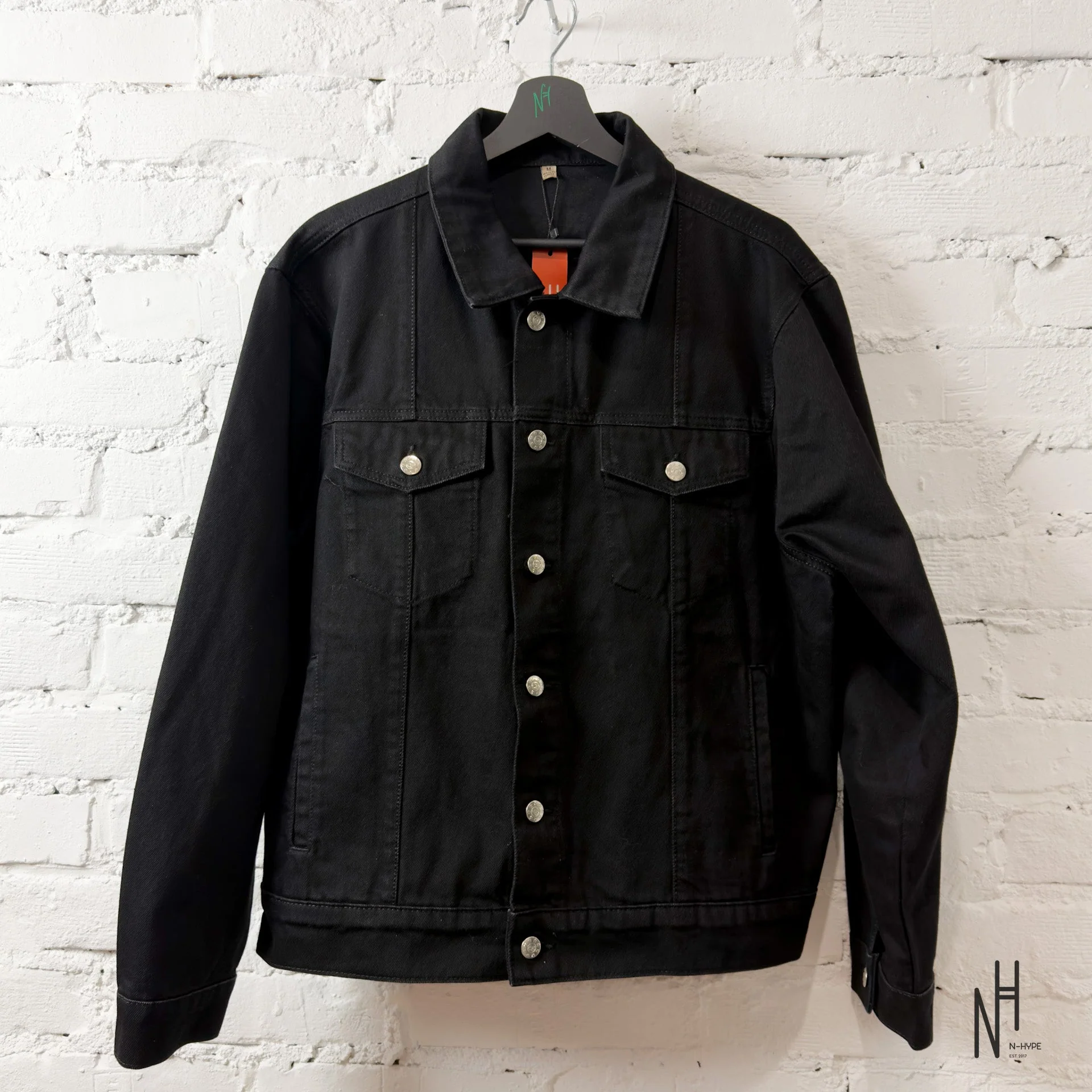 Corteiz C-Star Stitch Down Denim Jacket Black