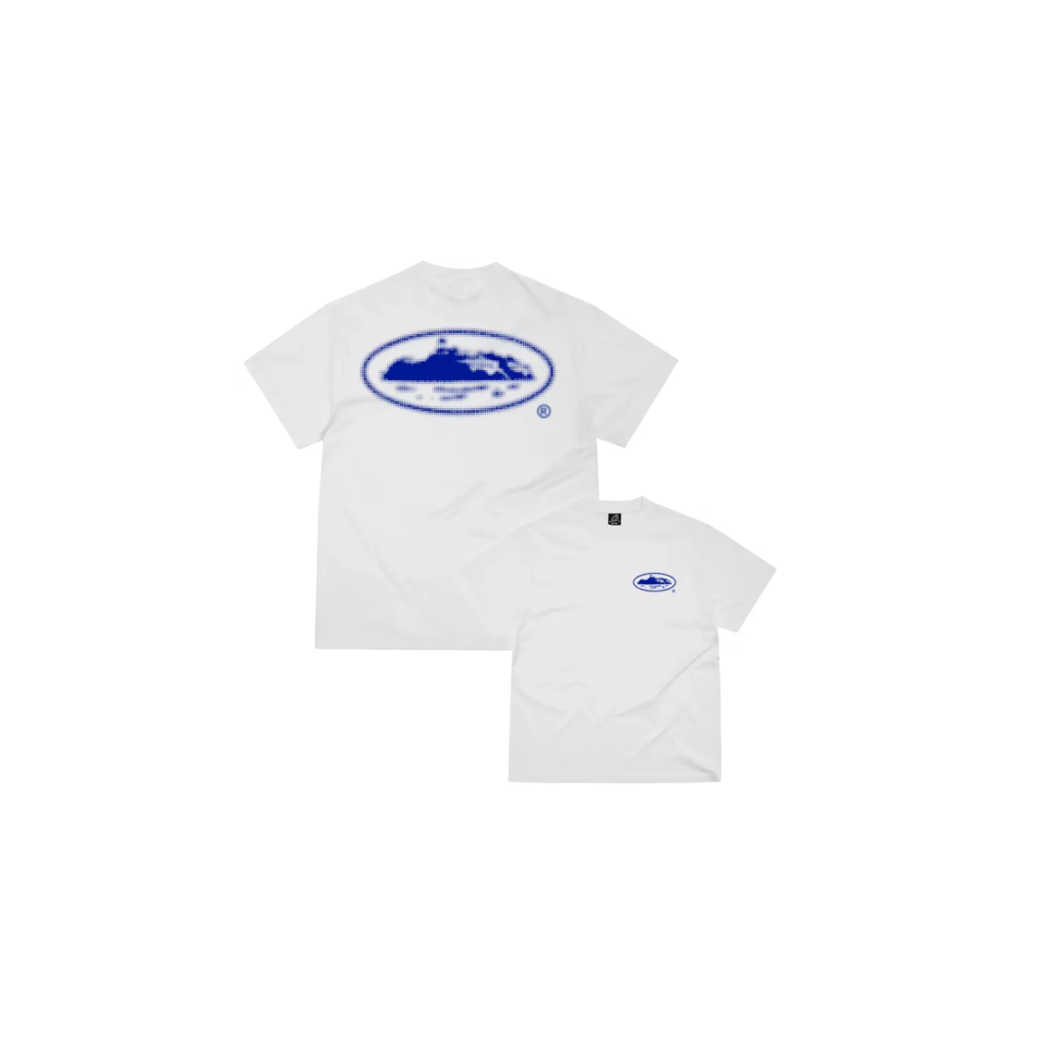 Corteiz Halftone Island Tee White/Blue