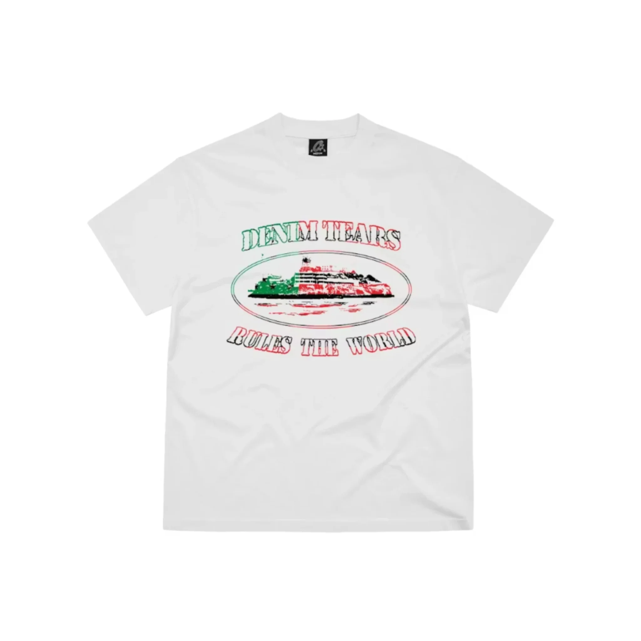Corteiz x Denim Tears Cortears OG Alcatraz Tee White