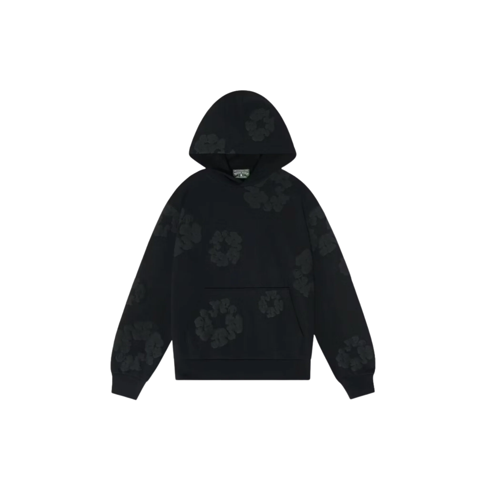Denim Tears Cotton Wreath Hoodie Black Monochrome