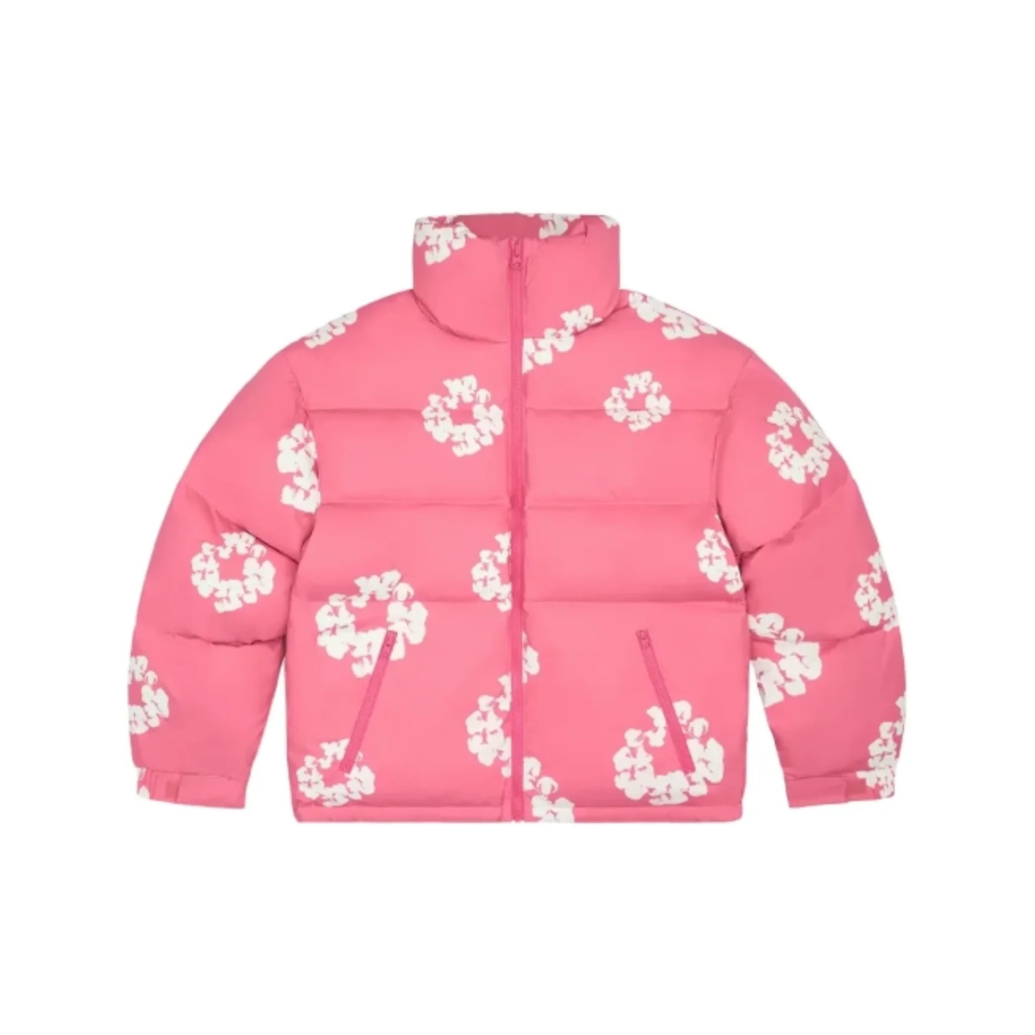 Denim Tears Cotton Wreath Puffer Jacket Pink
