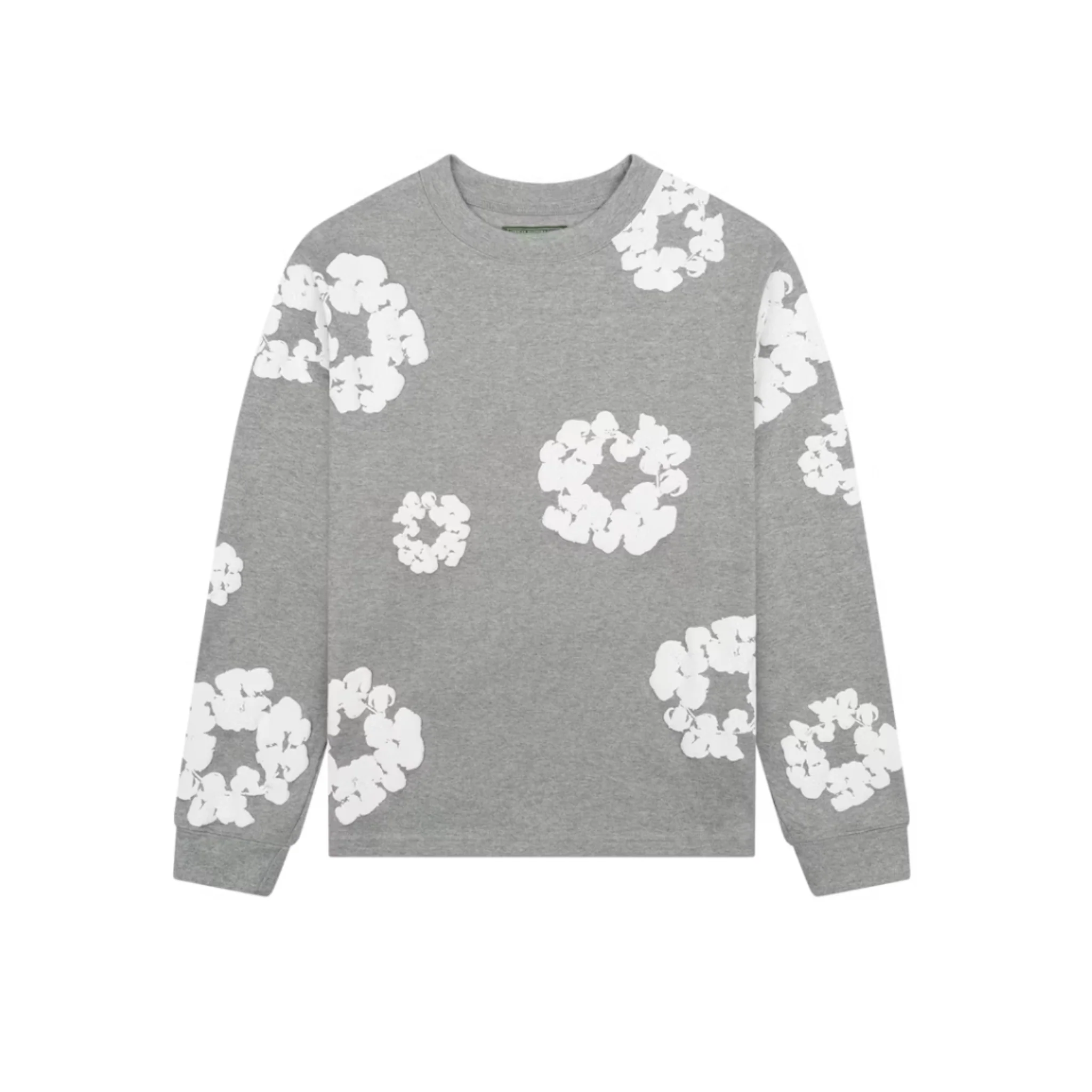 Denim Tears Long Sleeve Cotton Wreath T-shirt Grey