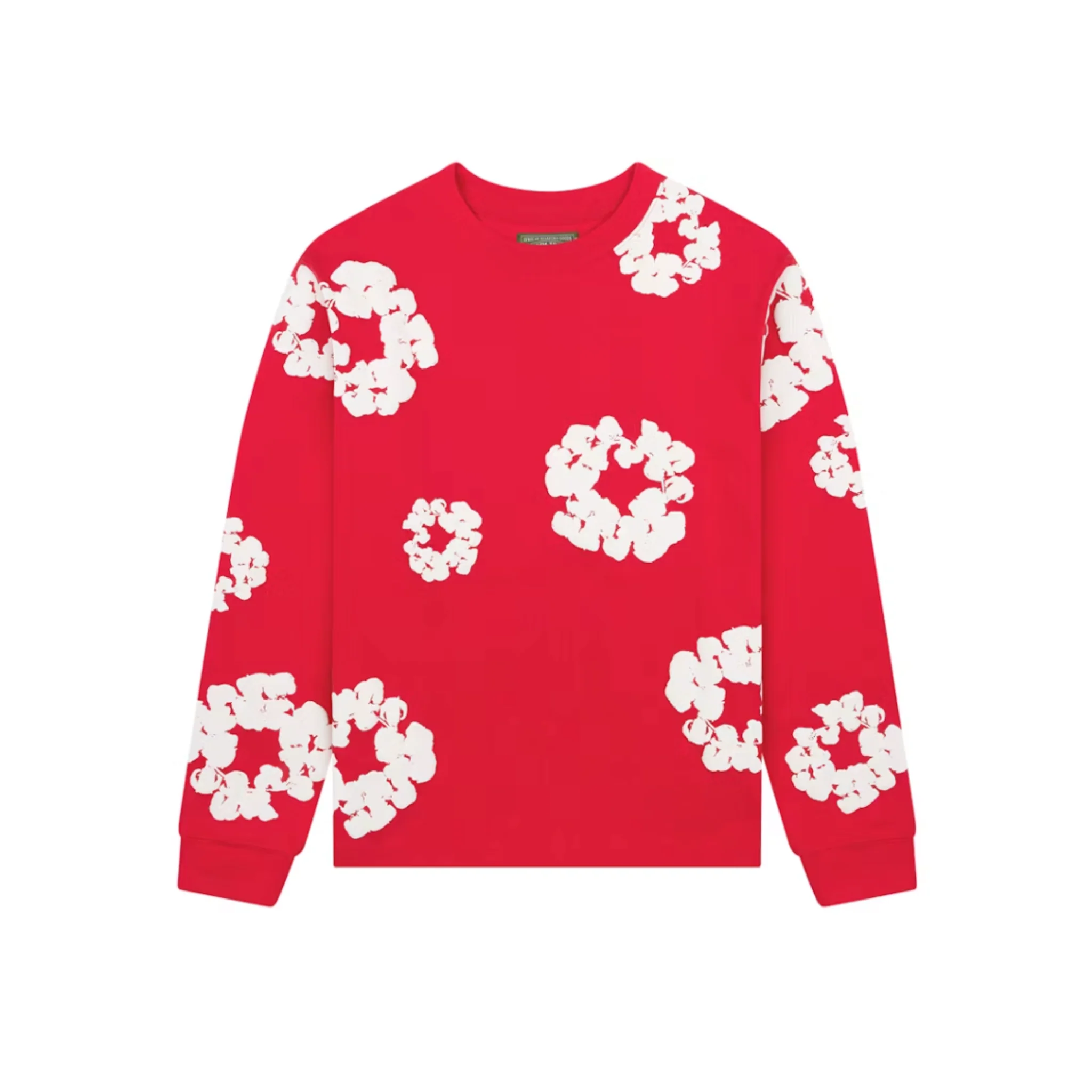 Denim Tears Long Sleeve Cotton Wreath T-shirt Red
