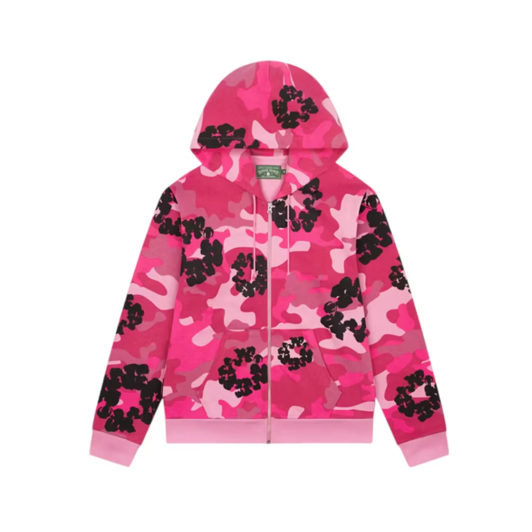 Denim Tears The Cotton Wreath Zip Sweatshirt Pink Camo