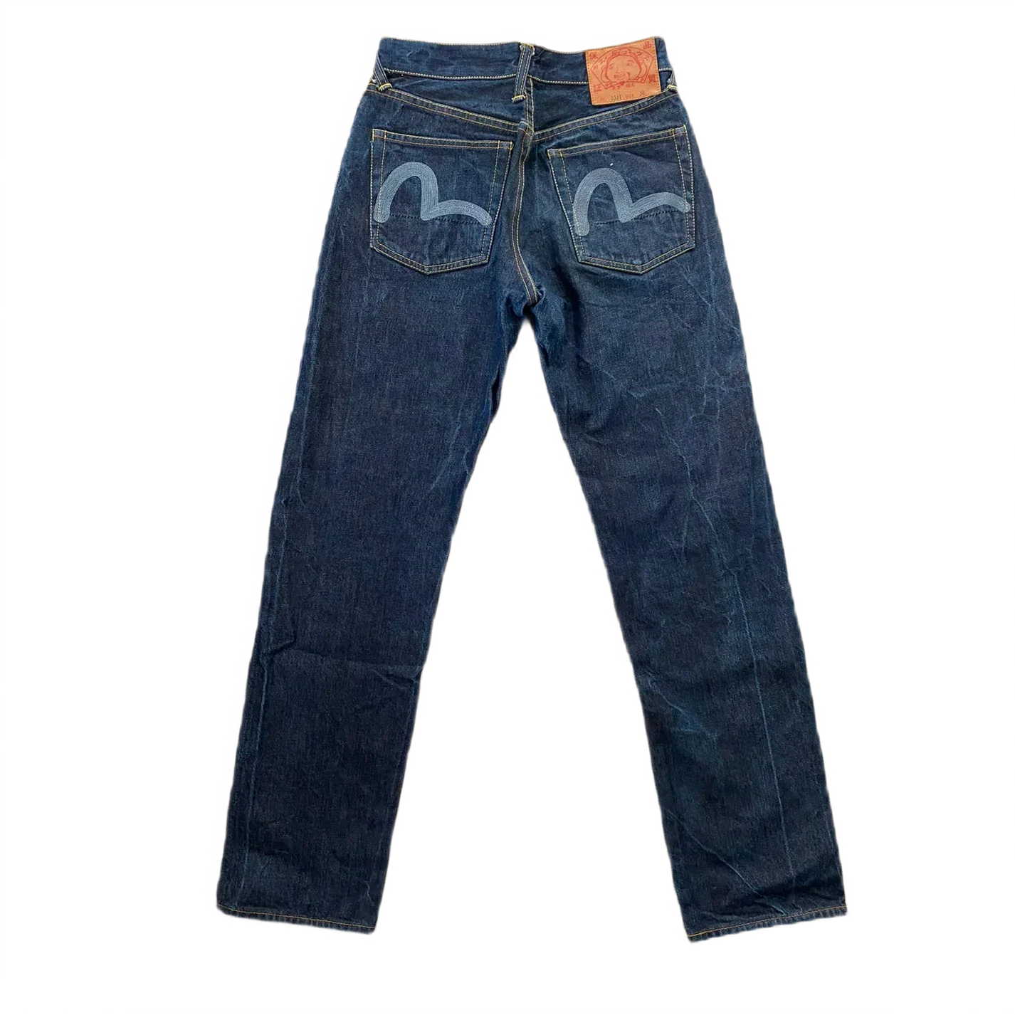 Evisu Jeans Vintage Navy Denim Blue Seagulls Selvedge