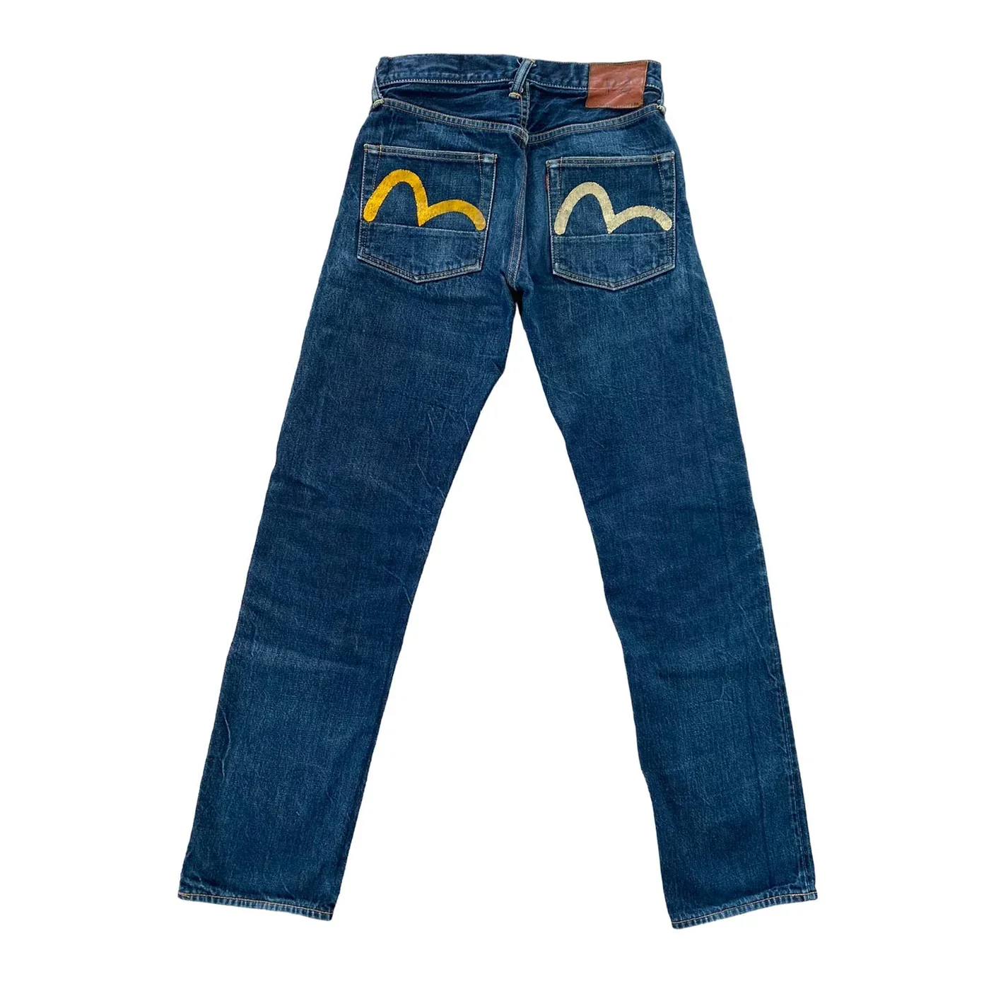 Evisu Jeans Vintage Navy Yellow White Seagull Yamane Japan