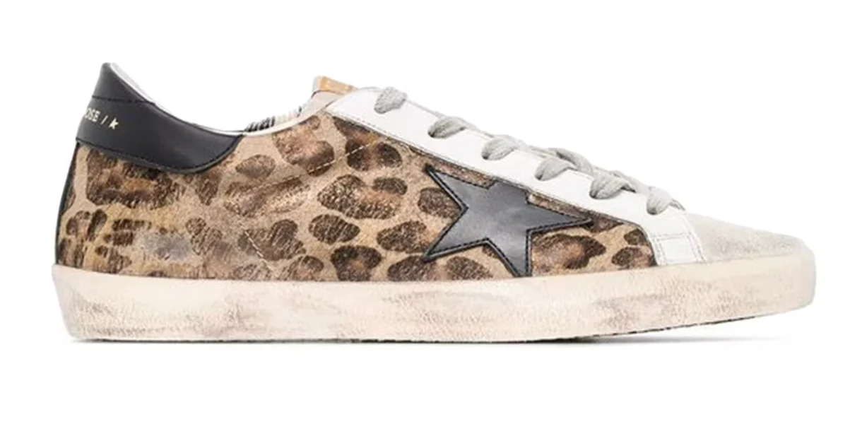 Golden Goose Super-Star Leopard Brown Ice Black (Women's)