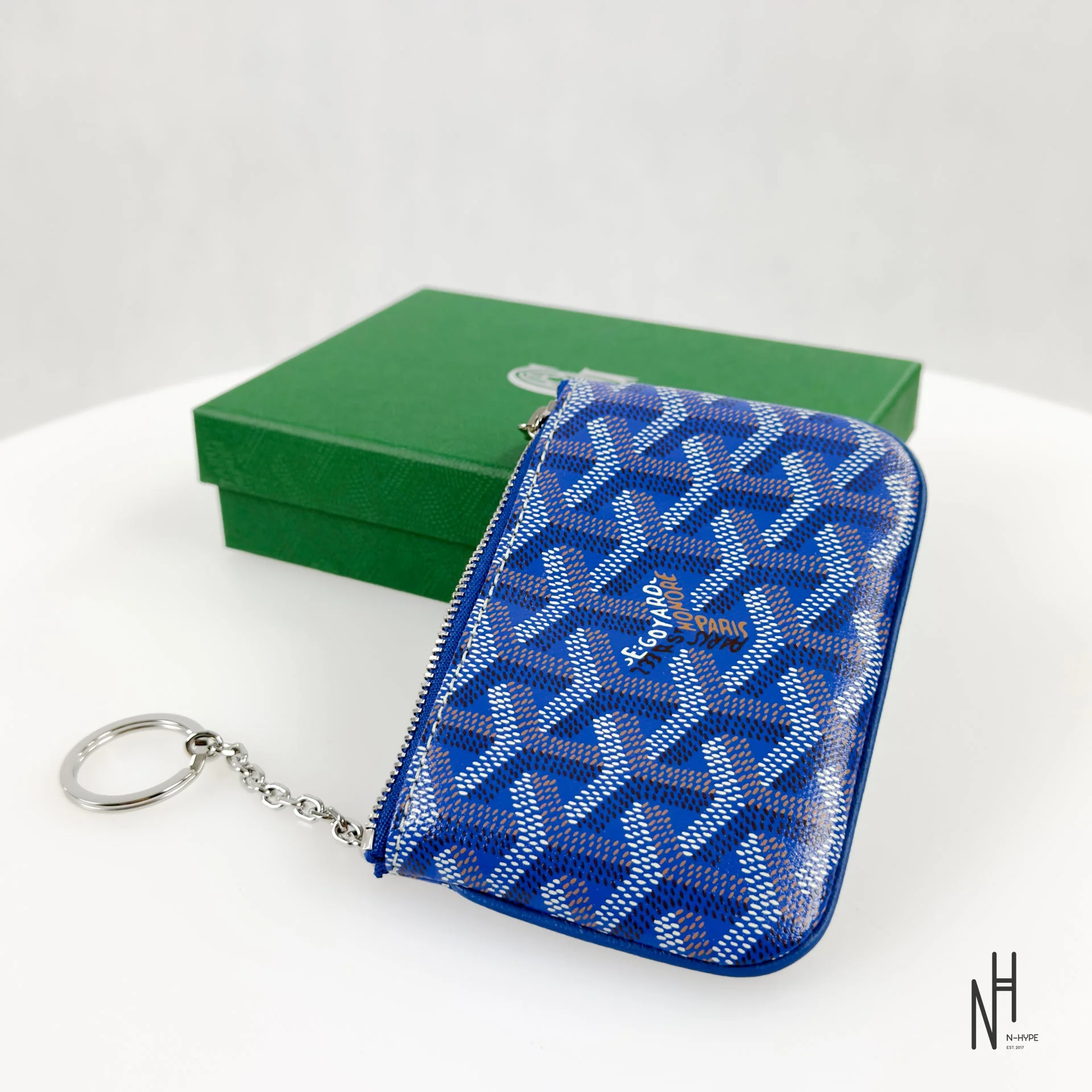 Goyard Nano Senat Key Pouch Blue