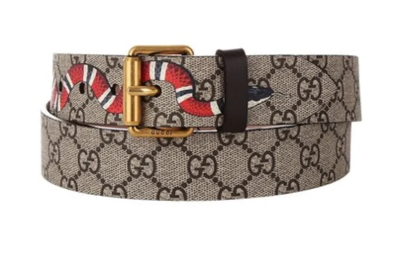 Gucci Kingsnake Monogram Belt