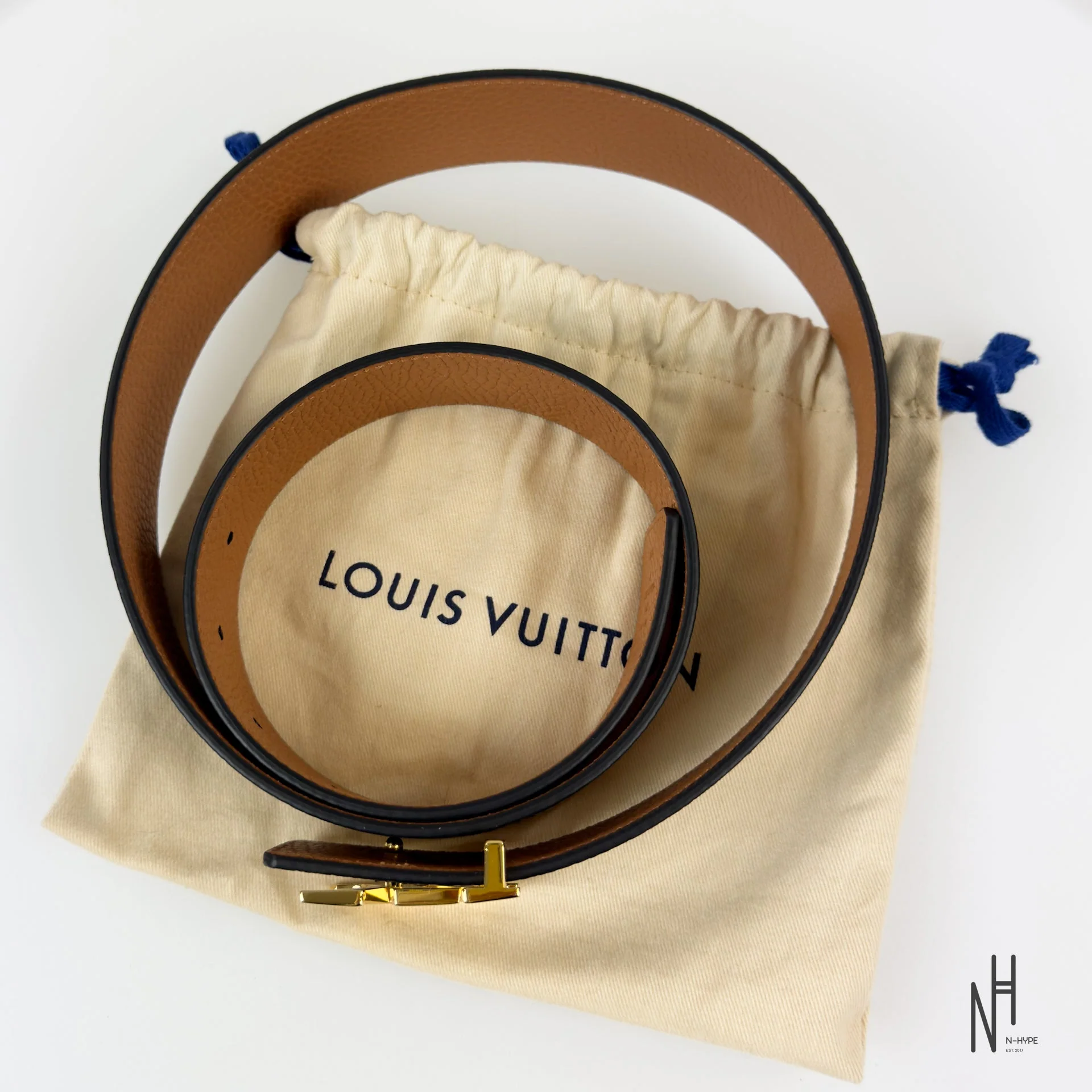 Louis Vuitton Initials 40MM Reversible Taurillon Leather Black / Brown - Image 4